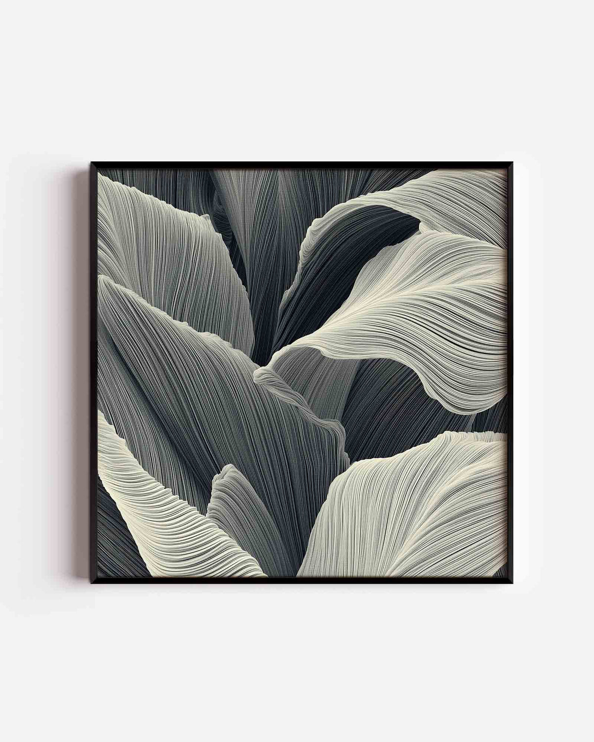 Golvende lijnen – abstracte vierkante poster als wanddecoratie