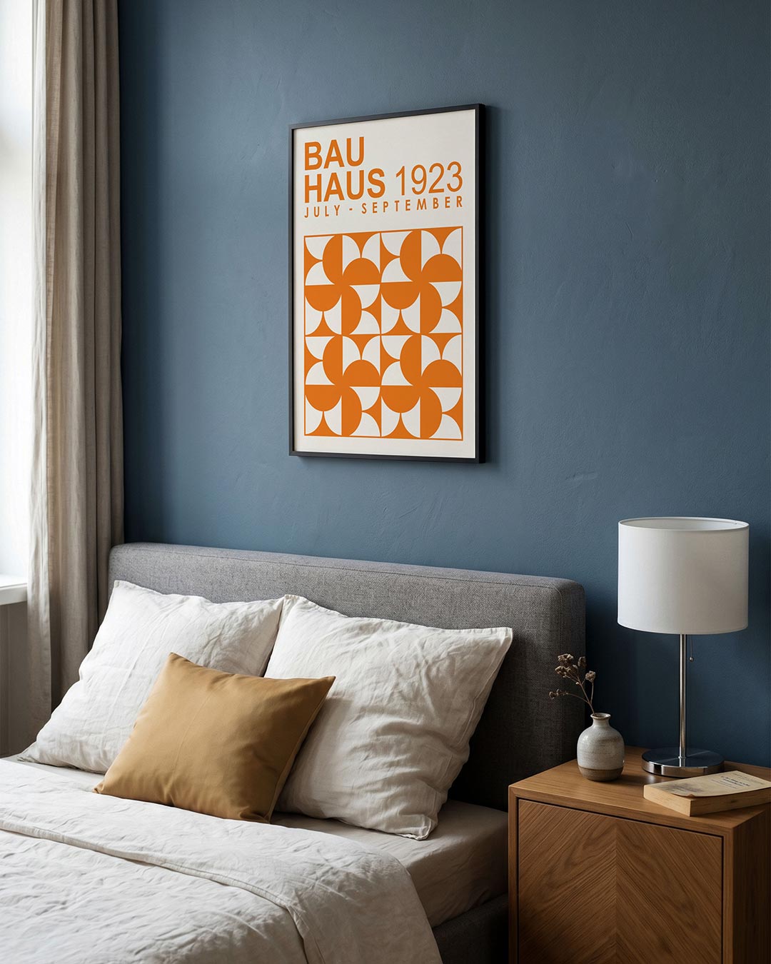 Oranje vormenritme Poster