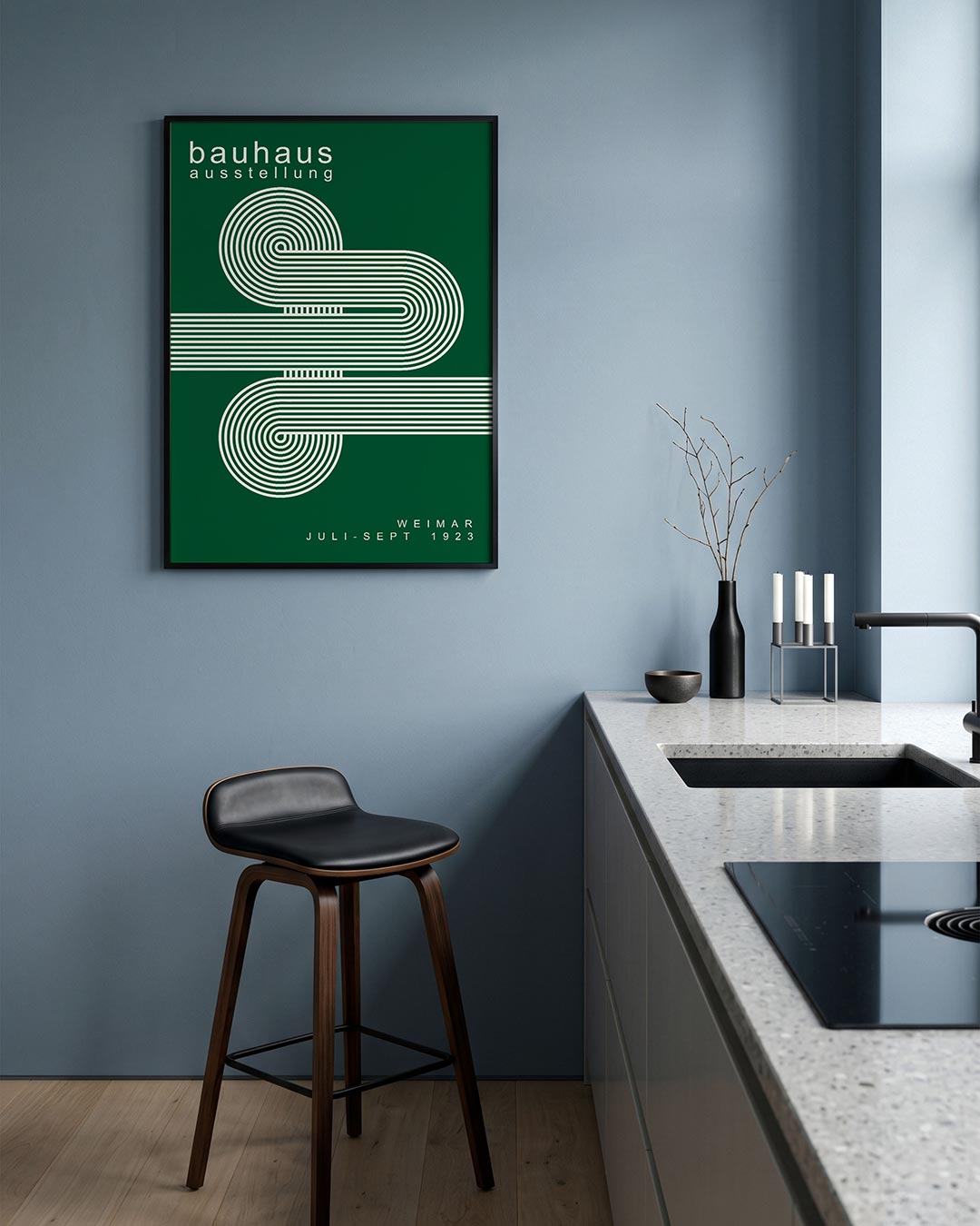  – geometrische Bauhaus poster in staand formaat