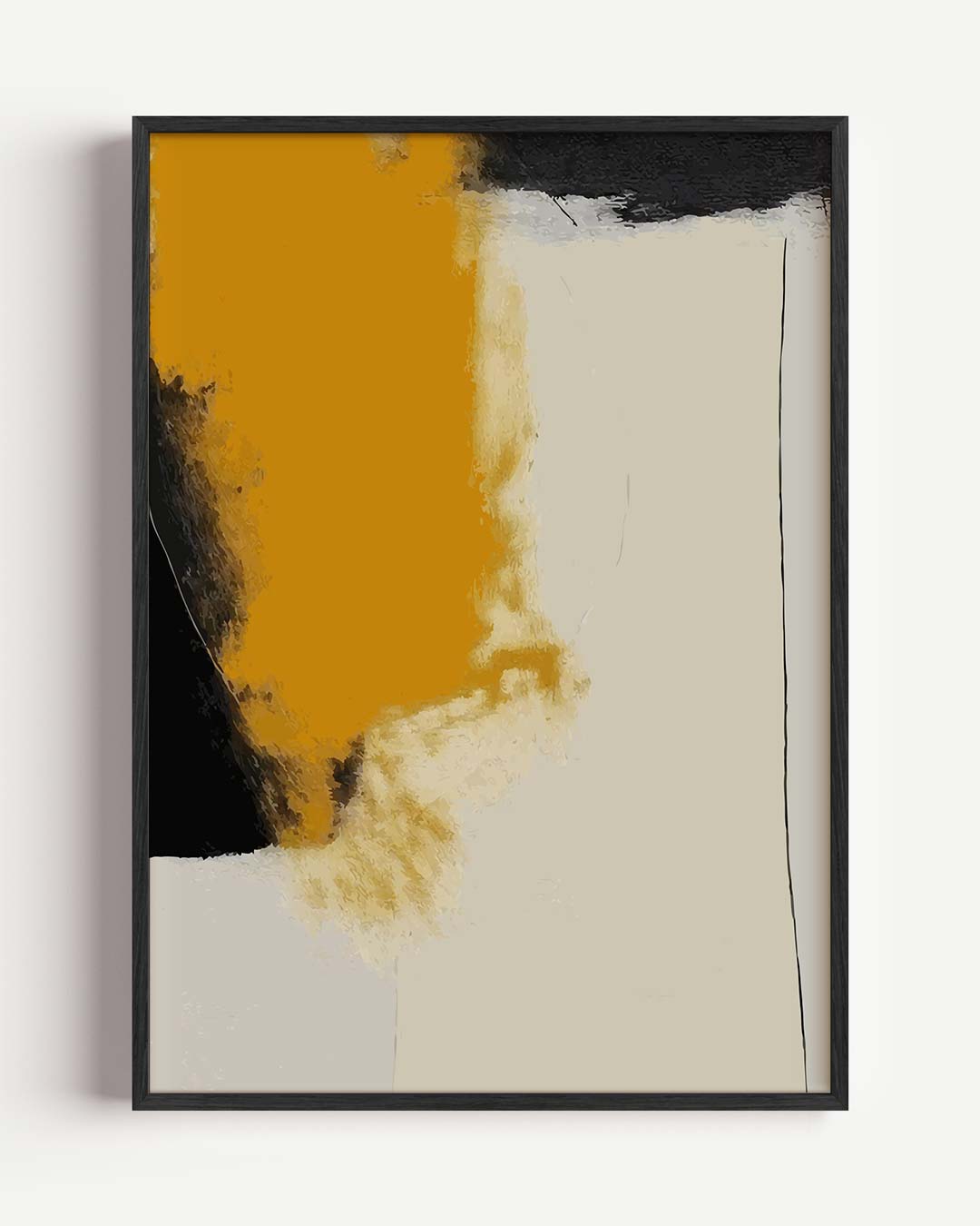 Abstracte Warme Harmonie – kleurrijke abstracte portret poster als wanddecoratie