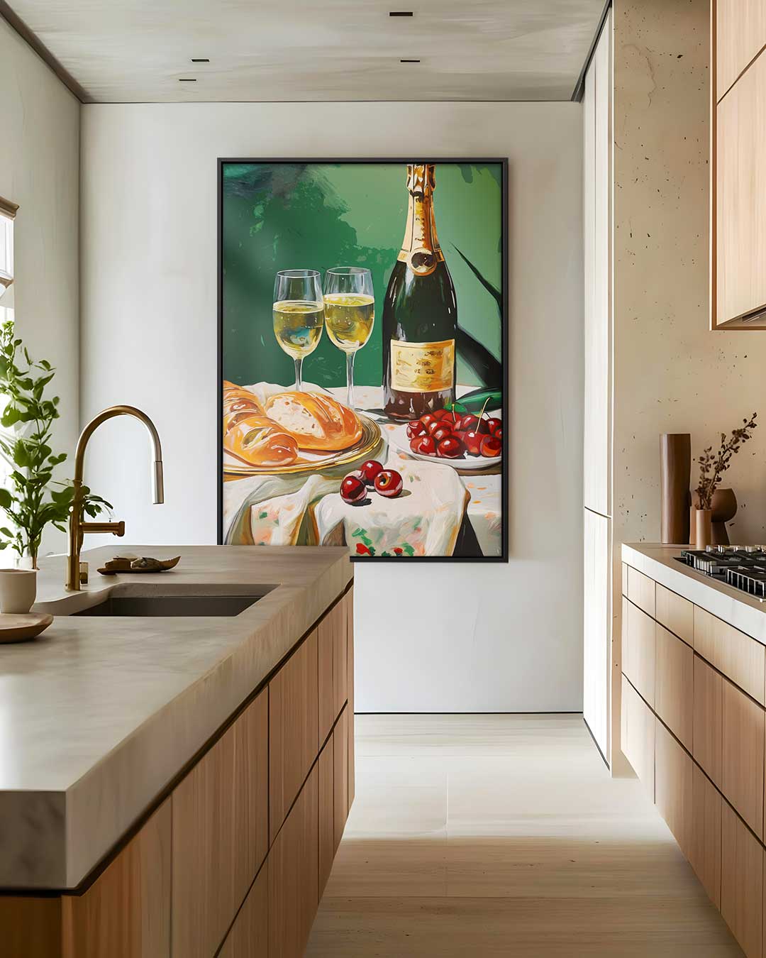 Luxe Avondmaal Stilleven – staand kunstwerk voor modern interieur