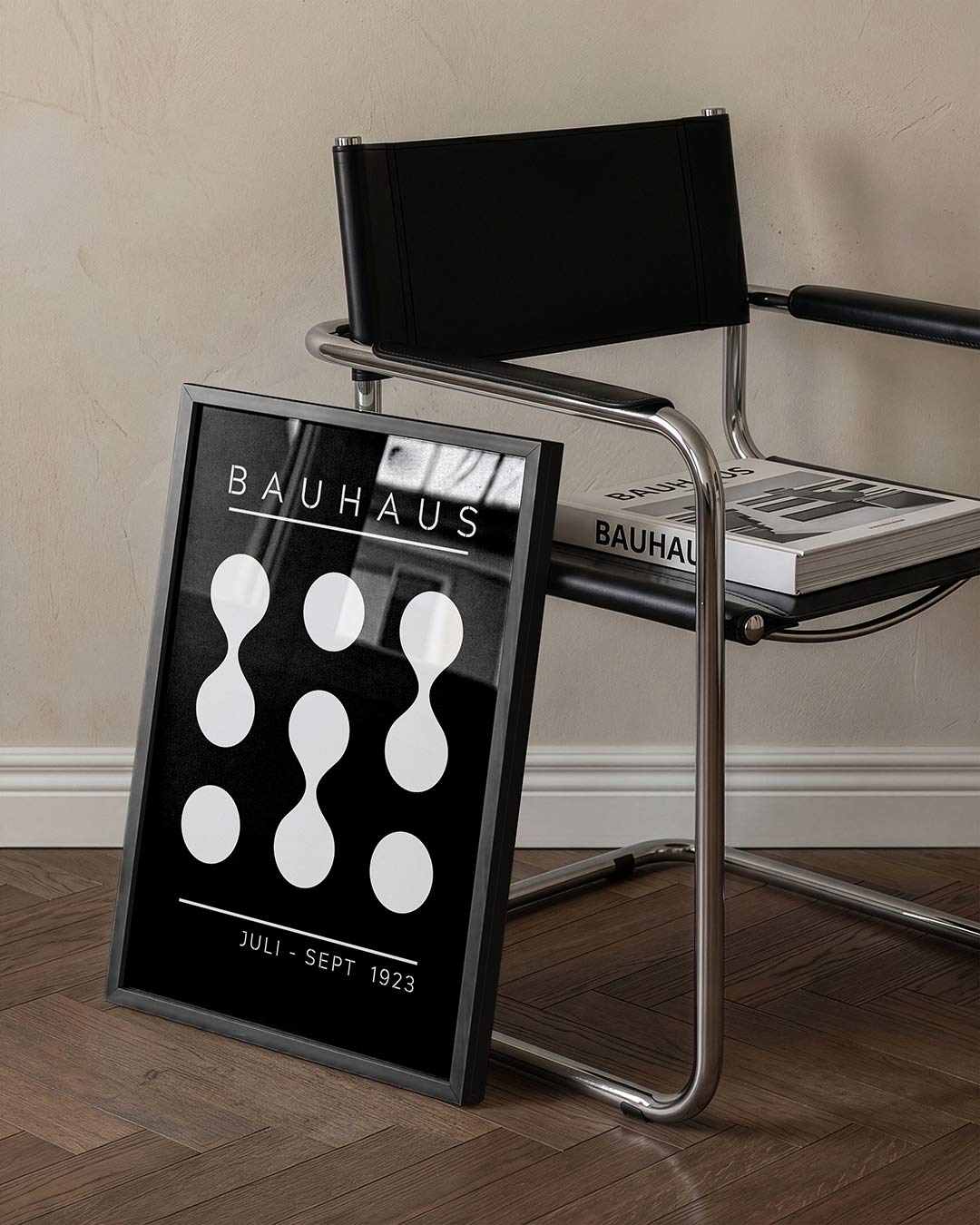 Vorm en balans – staande Bauhaus poster voor aan de muur