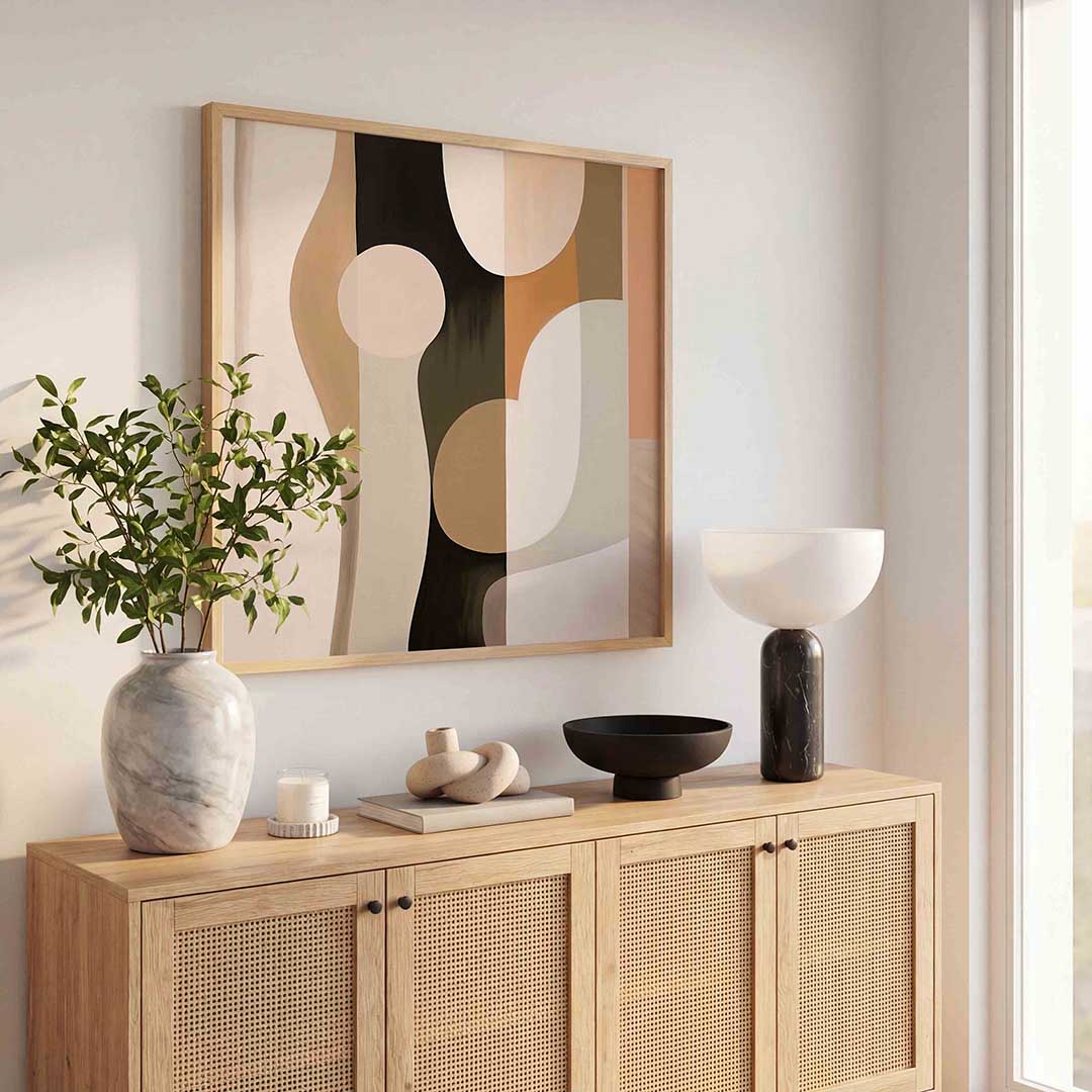 Abstracte vormen – abstracte wandkunst als vierkante poster