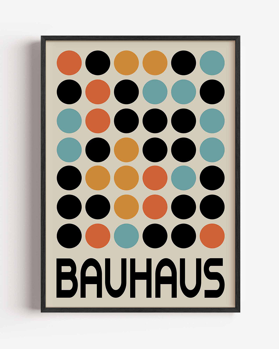 Ovale ritmiek – staande Bauhaus poster als wanddecoratie