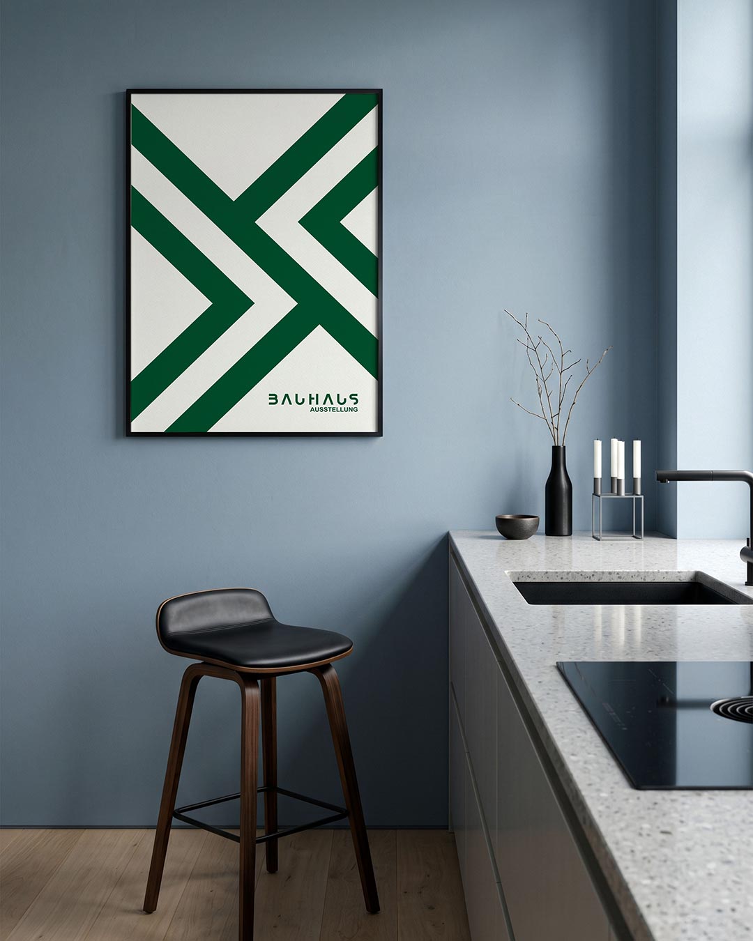  – geometrische Bauhaus poster in staand formaat