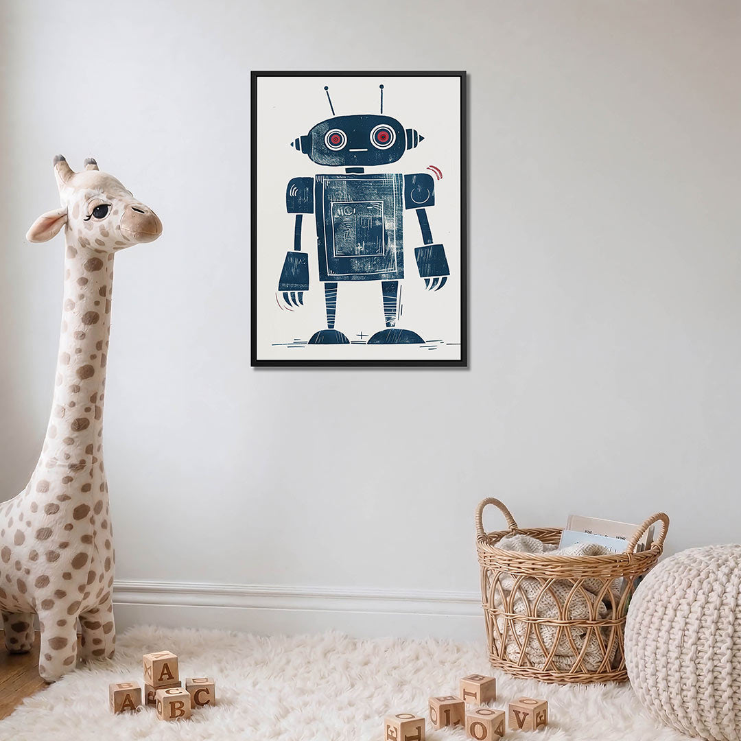 Speelse illustratie – moderne staande wandkunst