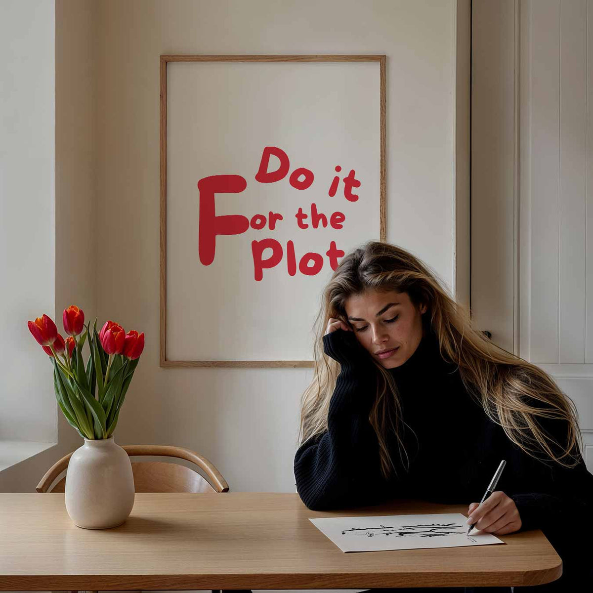 Inspirerende "Do It For The Plot" – quotes portret poster, afbeelding 7