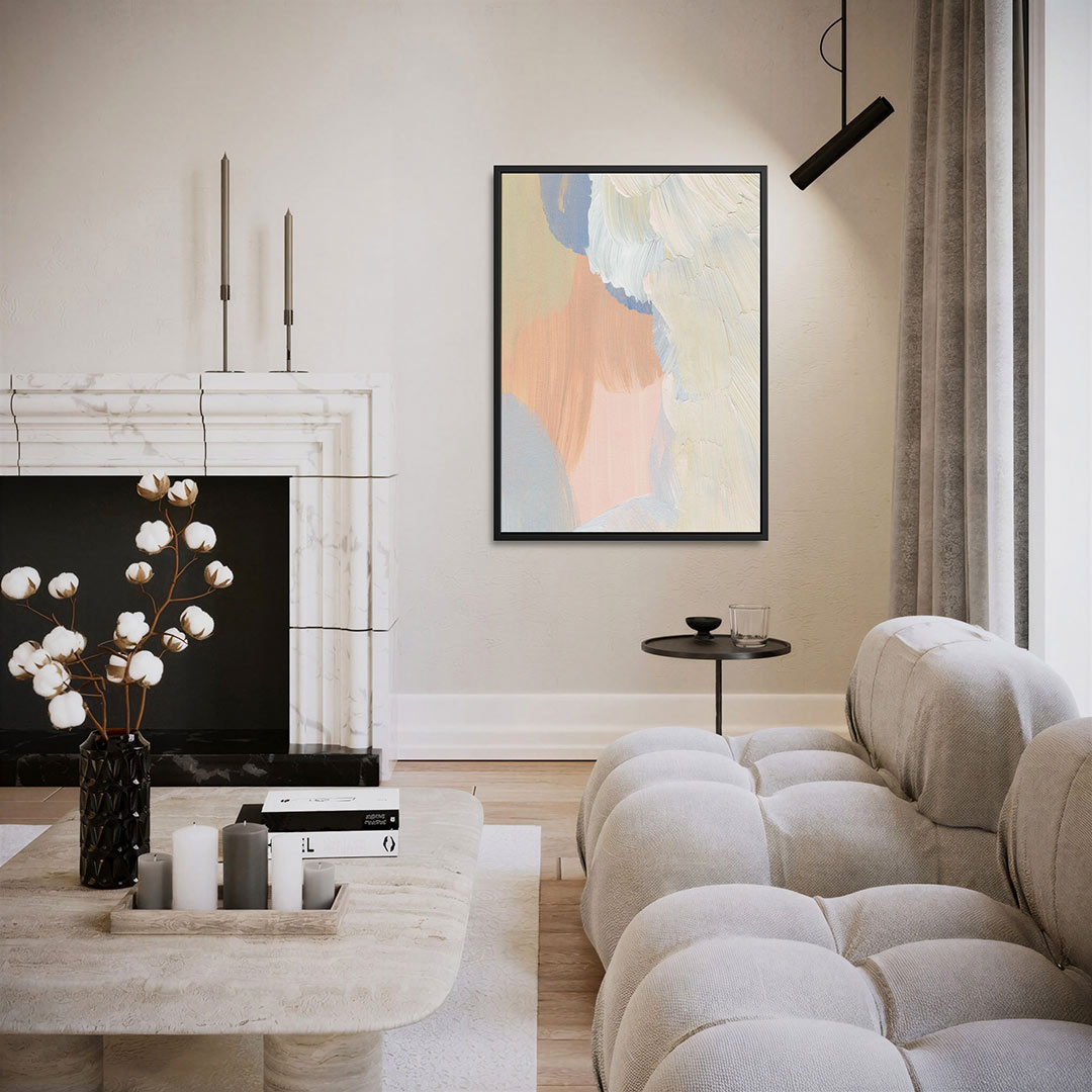 Zachte kleuren harmonie – moderne staande wandkunst