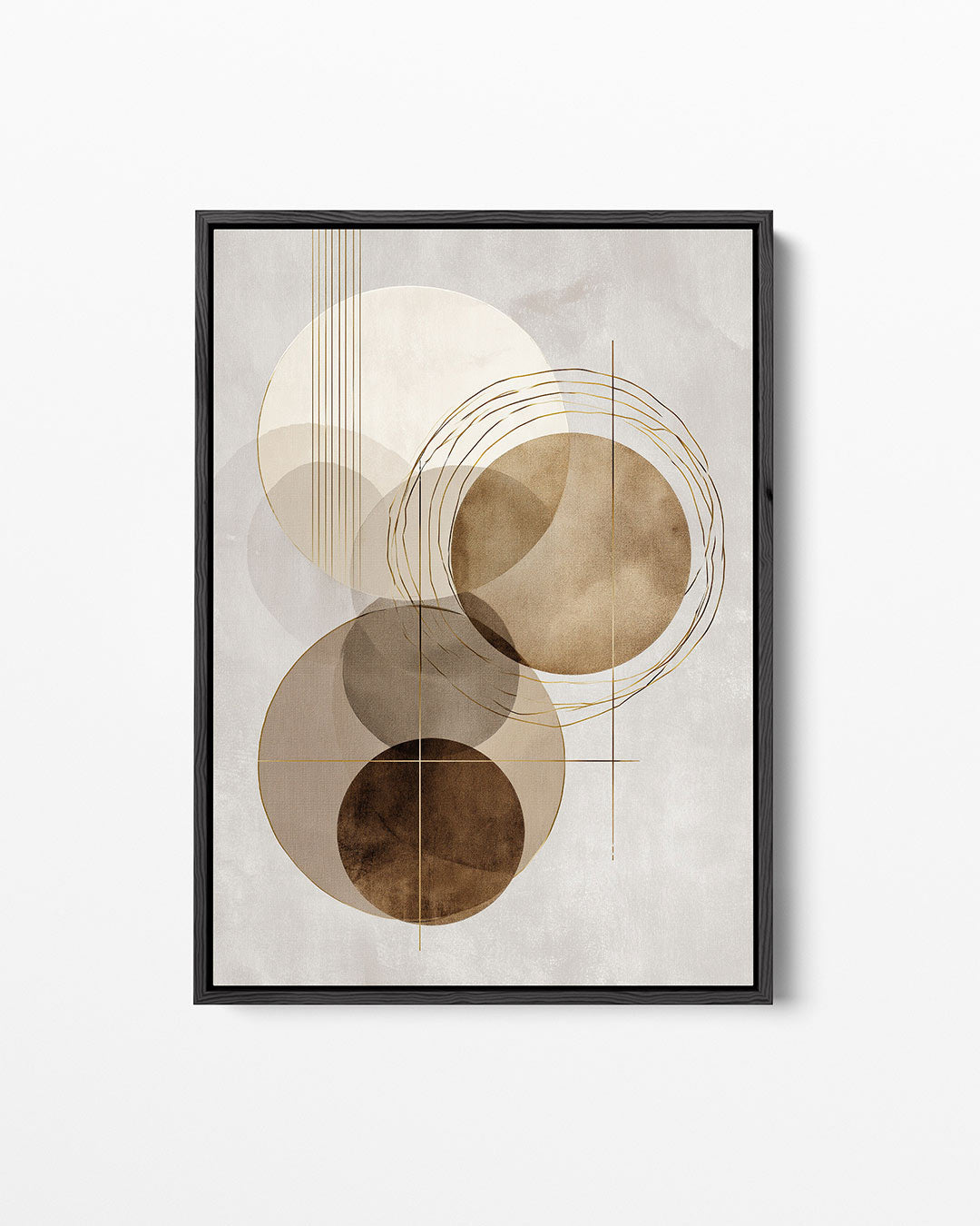 Geometrische cirkelcompositie – staand wanddecoratie kunstwerk