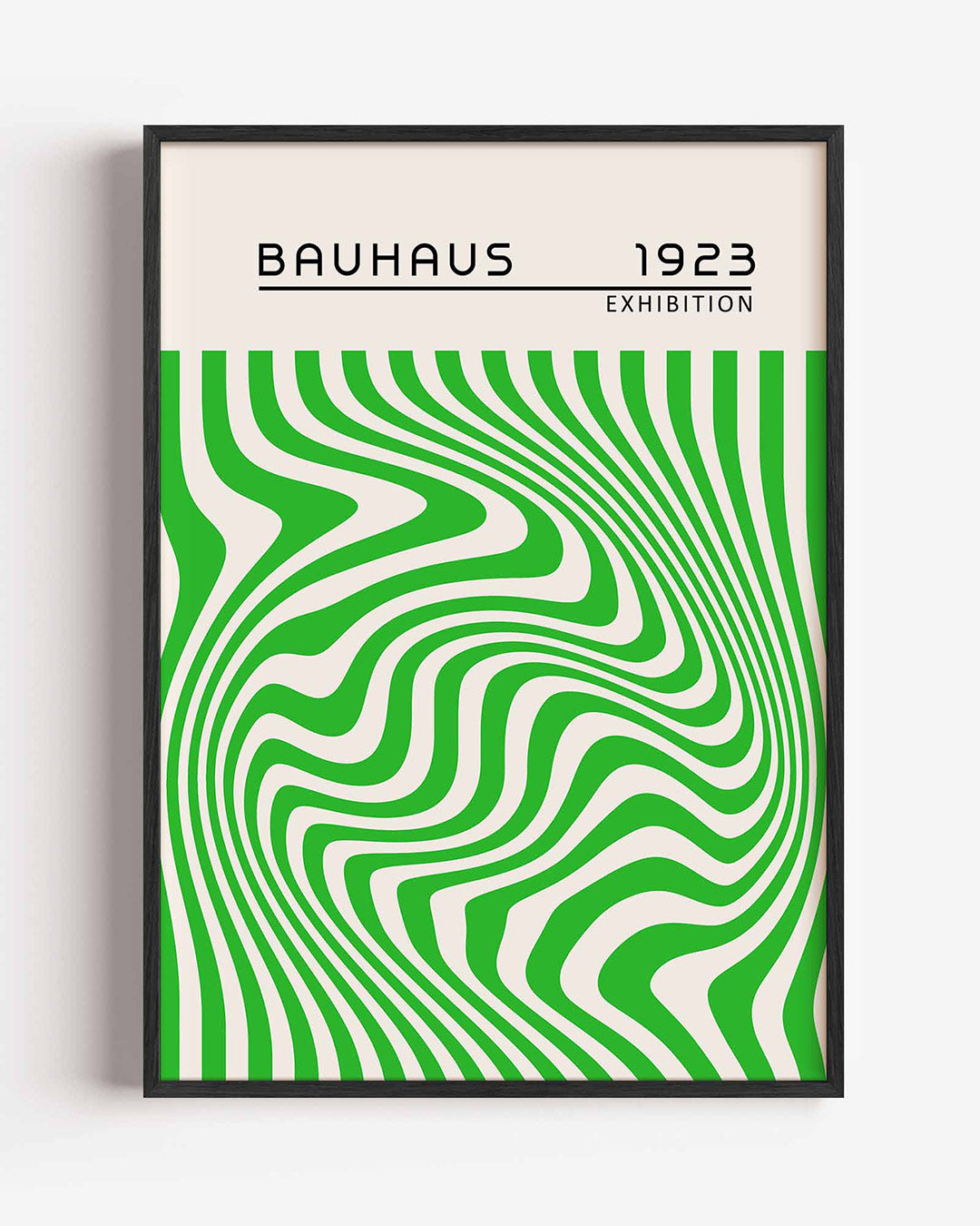 Golvend lijnenspel – staande Bauhaus poster als wanddecoratie