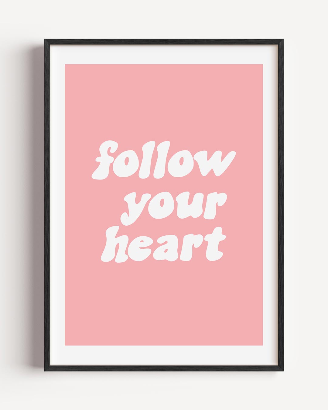 Inspirerende Roze – moderne portret poster als wanddecoratie