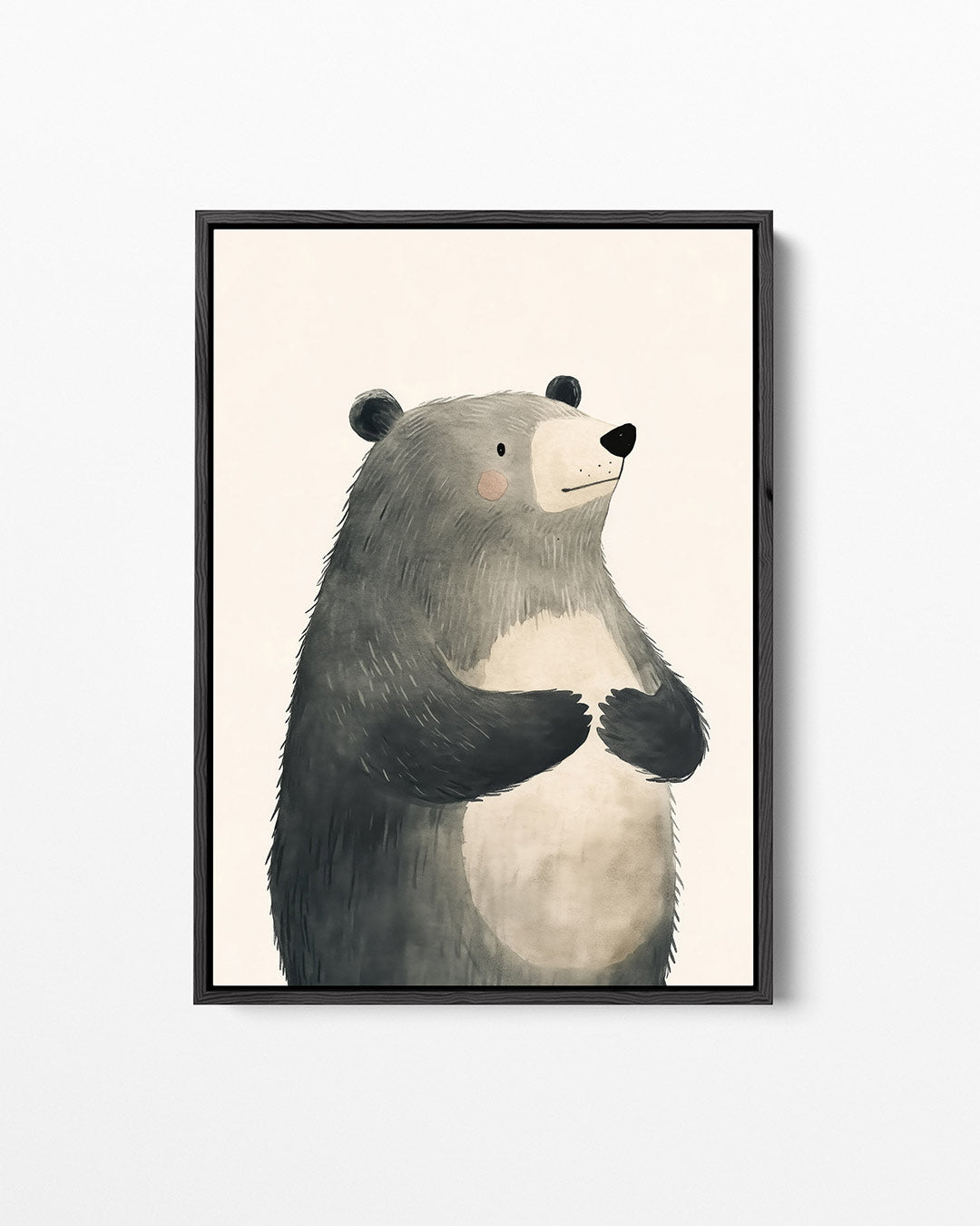 Vriendelijke beer illustratie – staand wanddecoratie kunstwerk