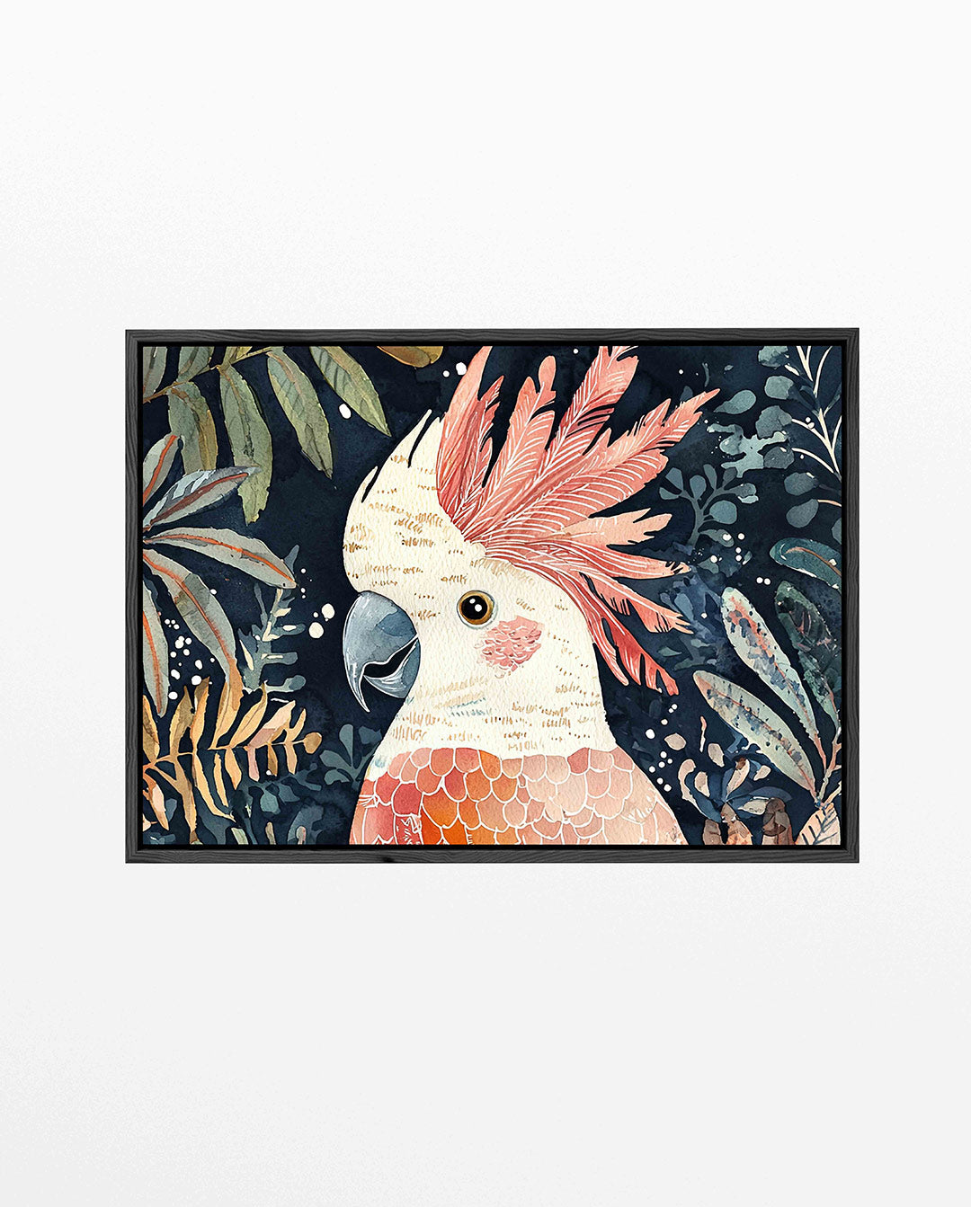Exotische vogel illustratie – Kleurrijke – liggend dieren kunstwerk