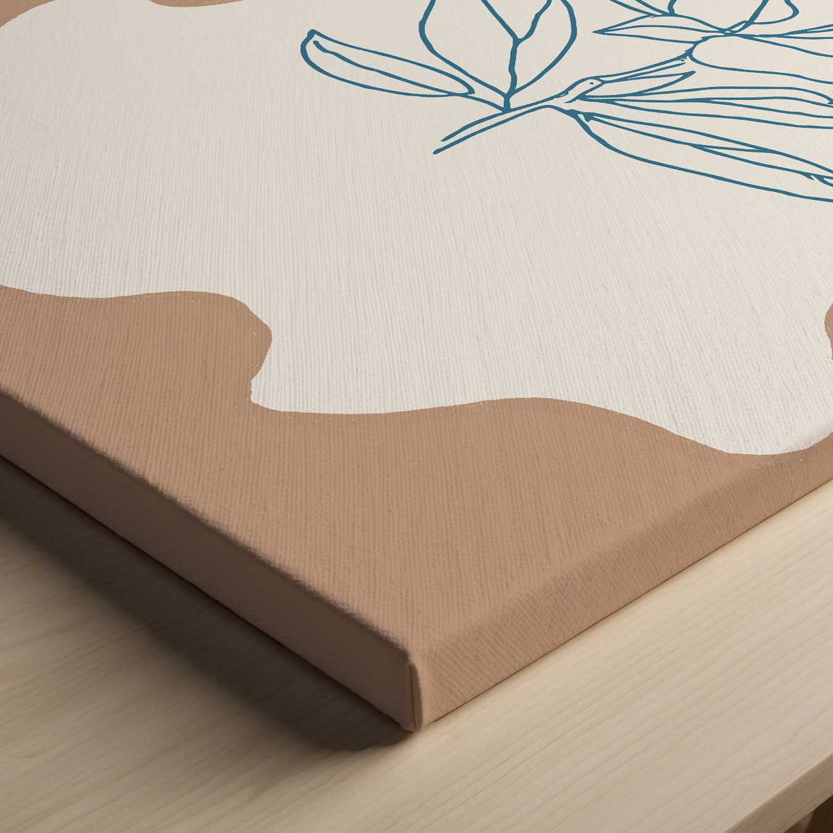 Eenvoudige Bloemenschets – canvas kunstwerk als wanddecoratie
