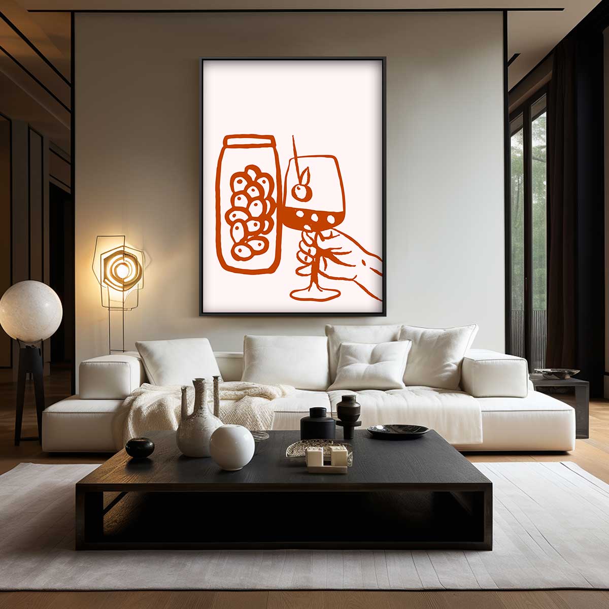 Stijlvolle Avond – kunstwerk met zwarte baklijst