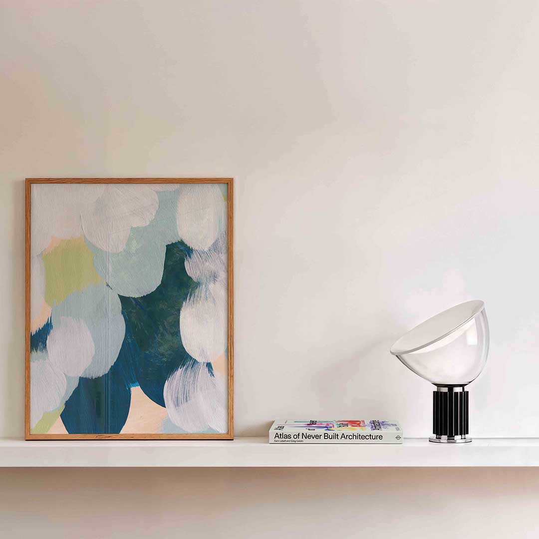 Abstracte penseelstreken – schilderkunst als moderne portret poster