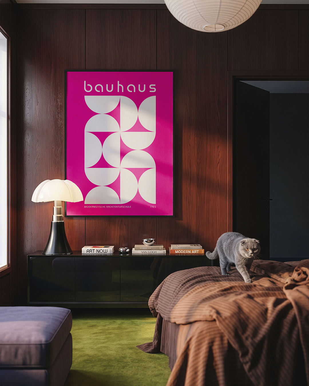 Abstracte – geometrische Bauhaus poster in staand formaat