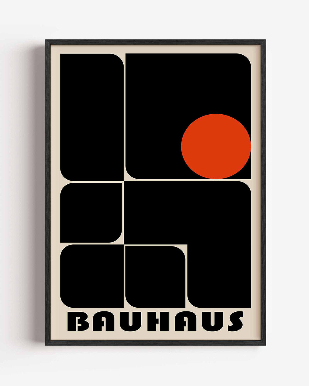 Vorm en balans – staande Bauhaus poster als wanddecoratie