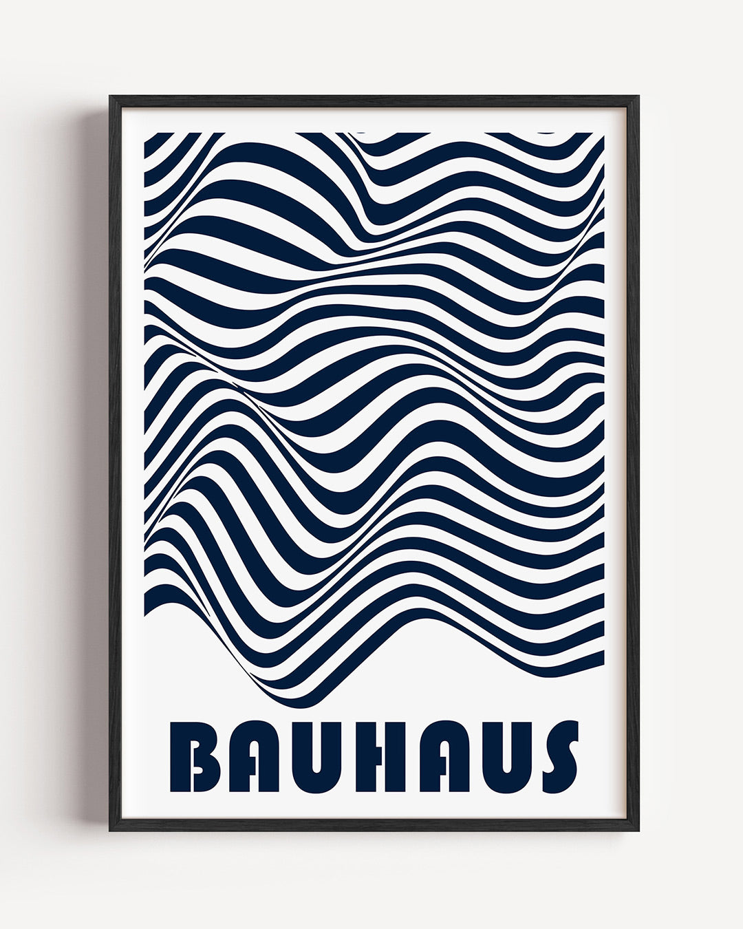 Golvend lijnenspel – staande Bauhaus poster als wanddecoratie