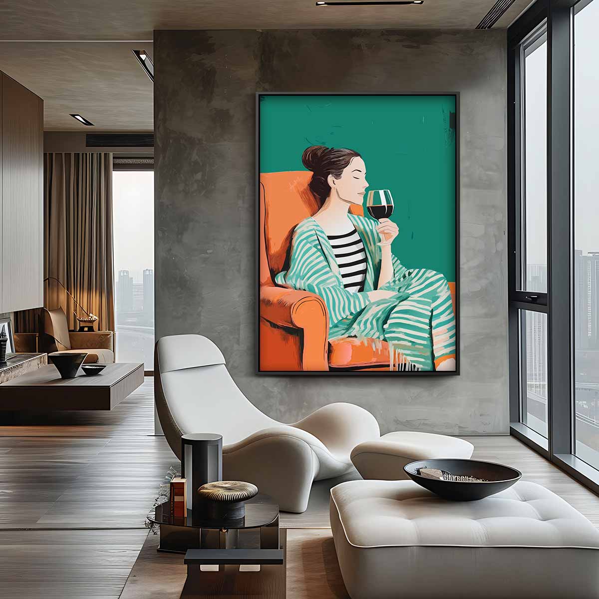 Ontspannen Moment – staande wandkunst voor woonkamer of interieur