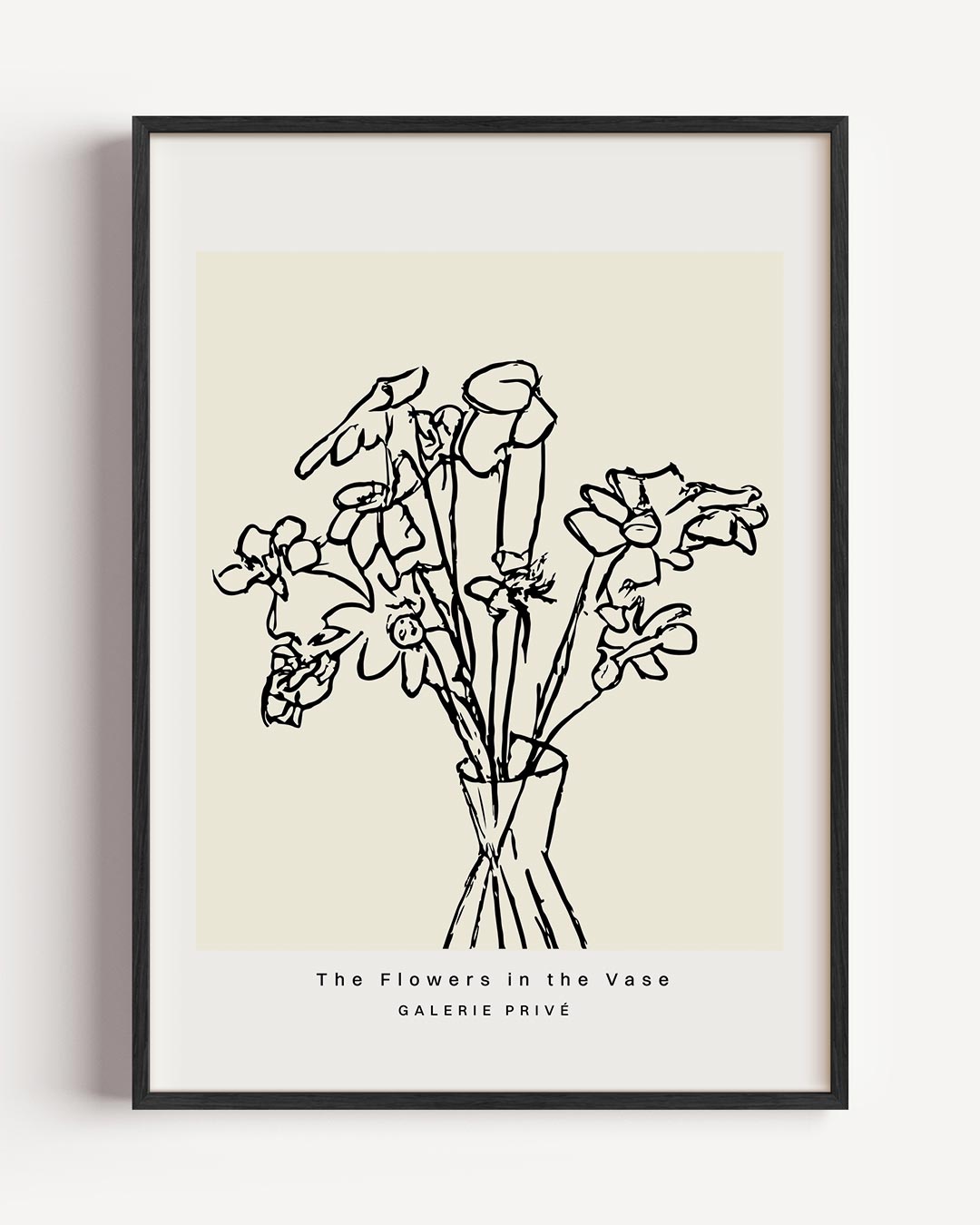 Minimalistische Bloemen – keuken portret poster als wanddecoratie