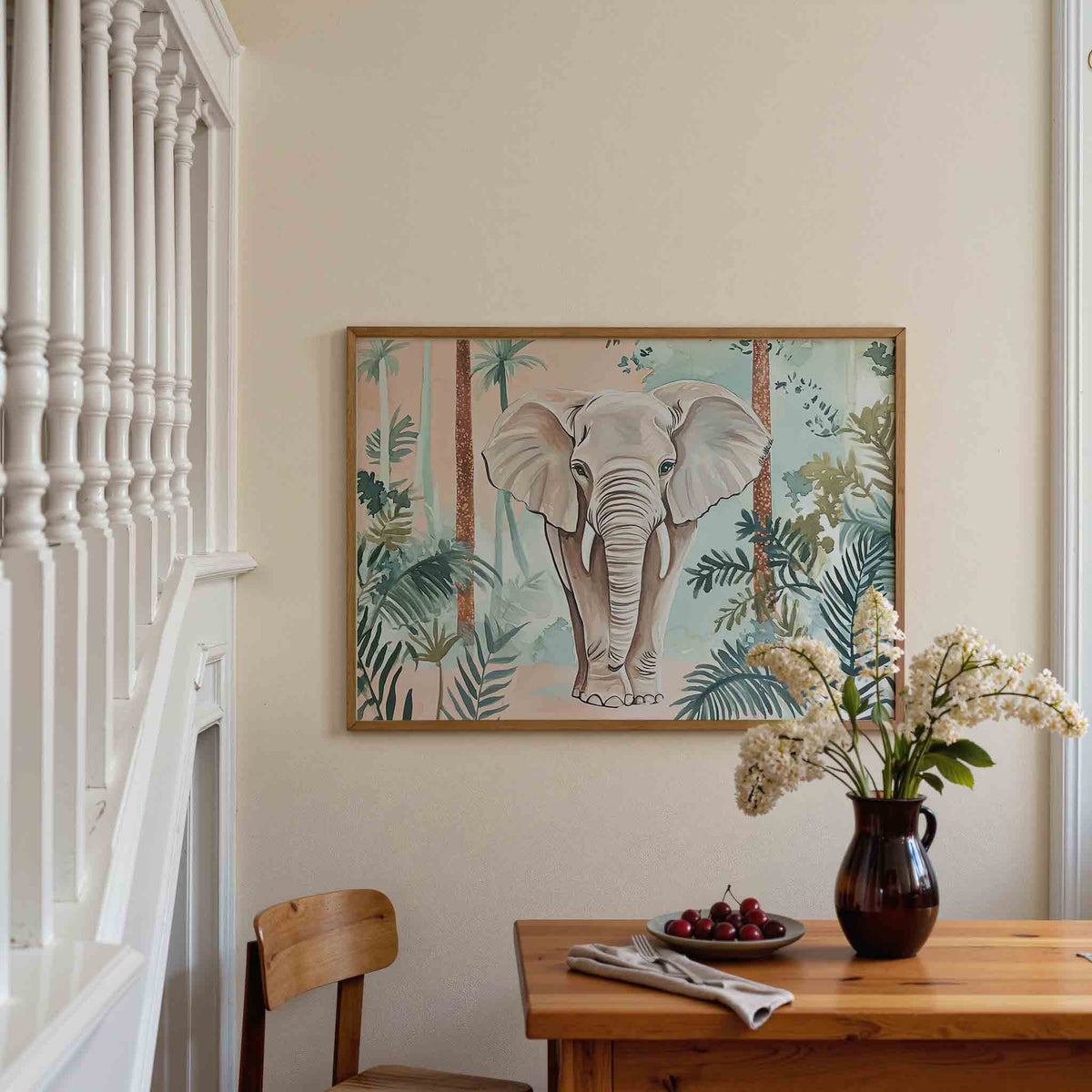 Olifant in jungle – dieren poster in liggend formaat