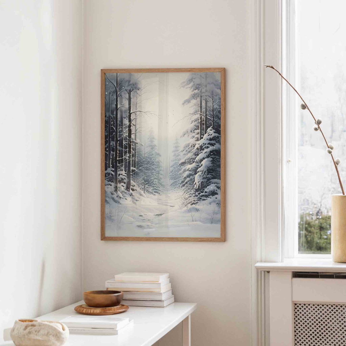 Winterbos – staande kerst wanddecoratie van WallArtistic
