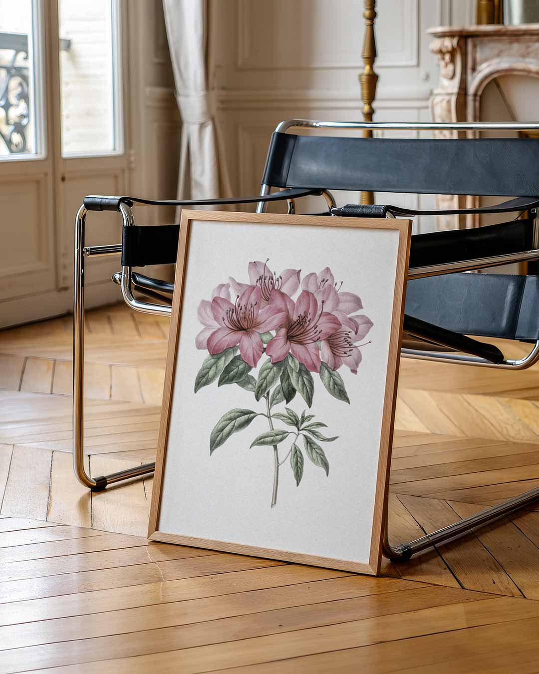 Elegante Bloemenpracht – klassieke wandkunst als portret poster