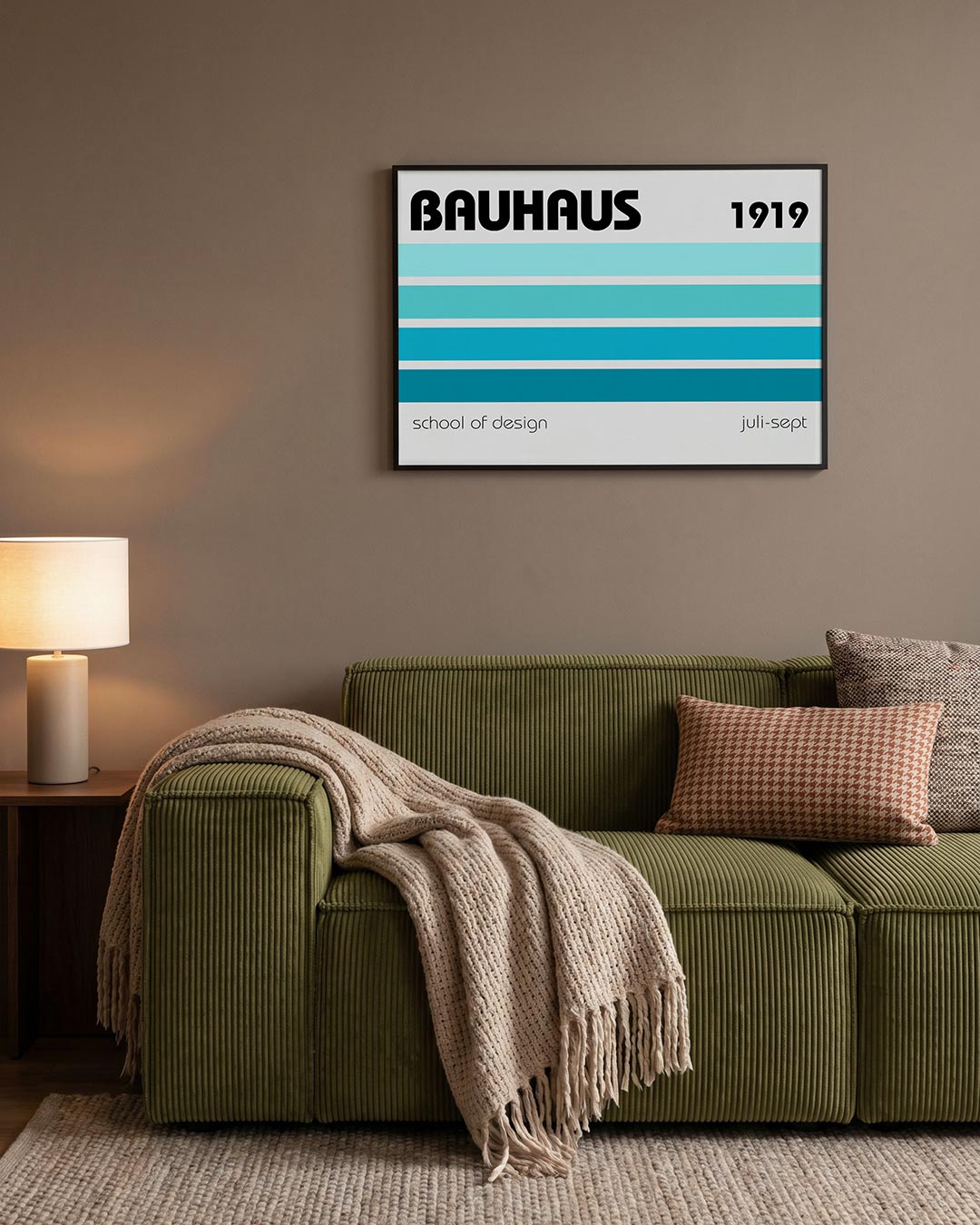 Abstracte – geometrische Bauhaus poster in liggend formaat