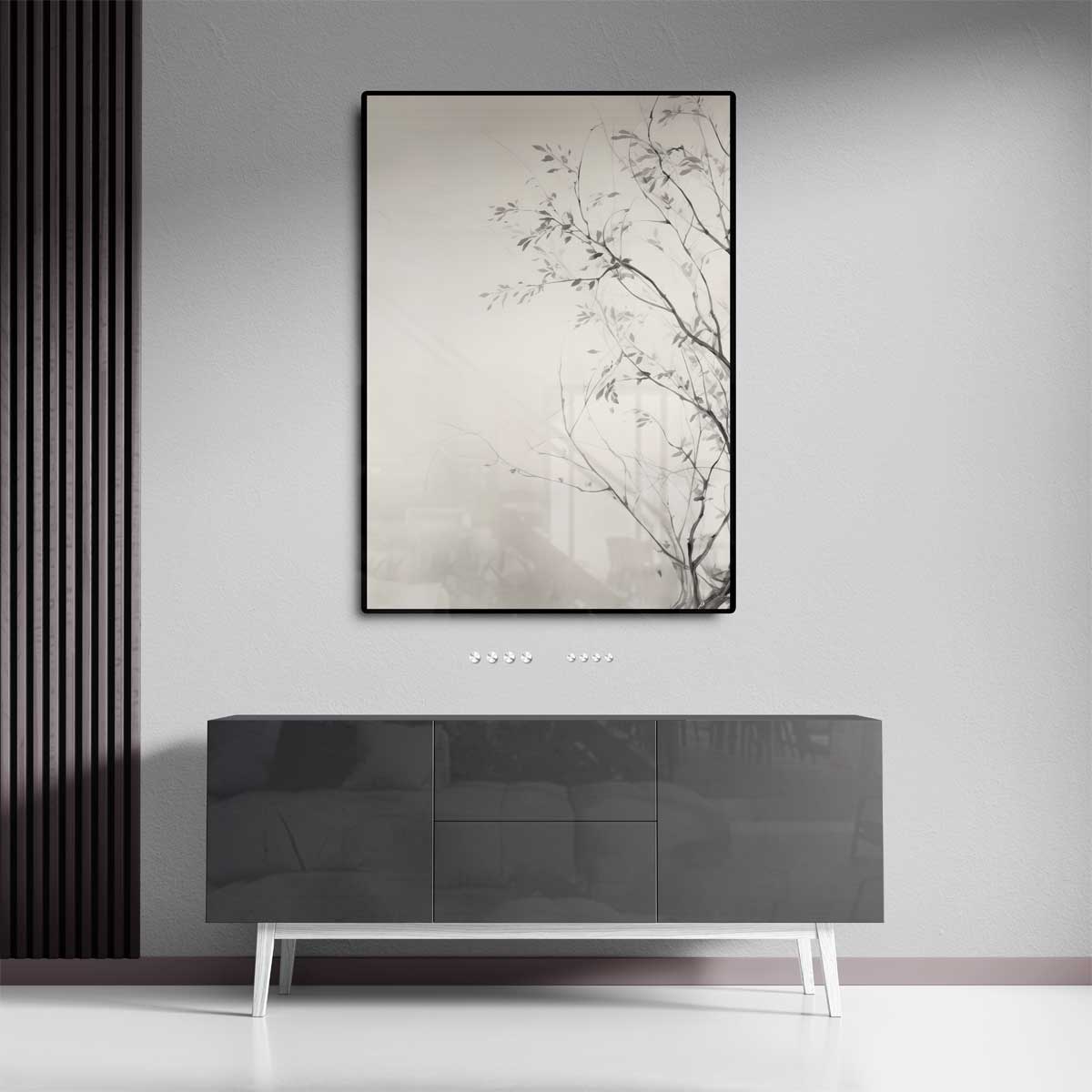 Subtiele Natuurtekening – canvas kunstwerk als wanddecoratie