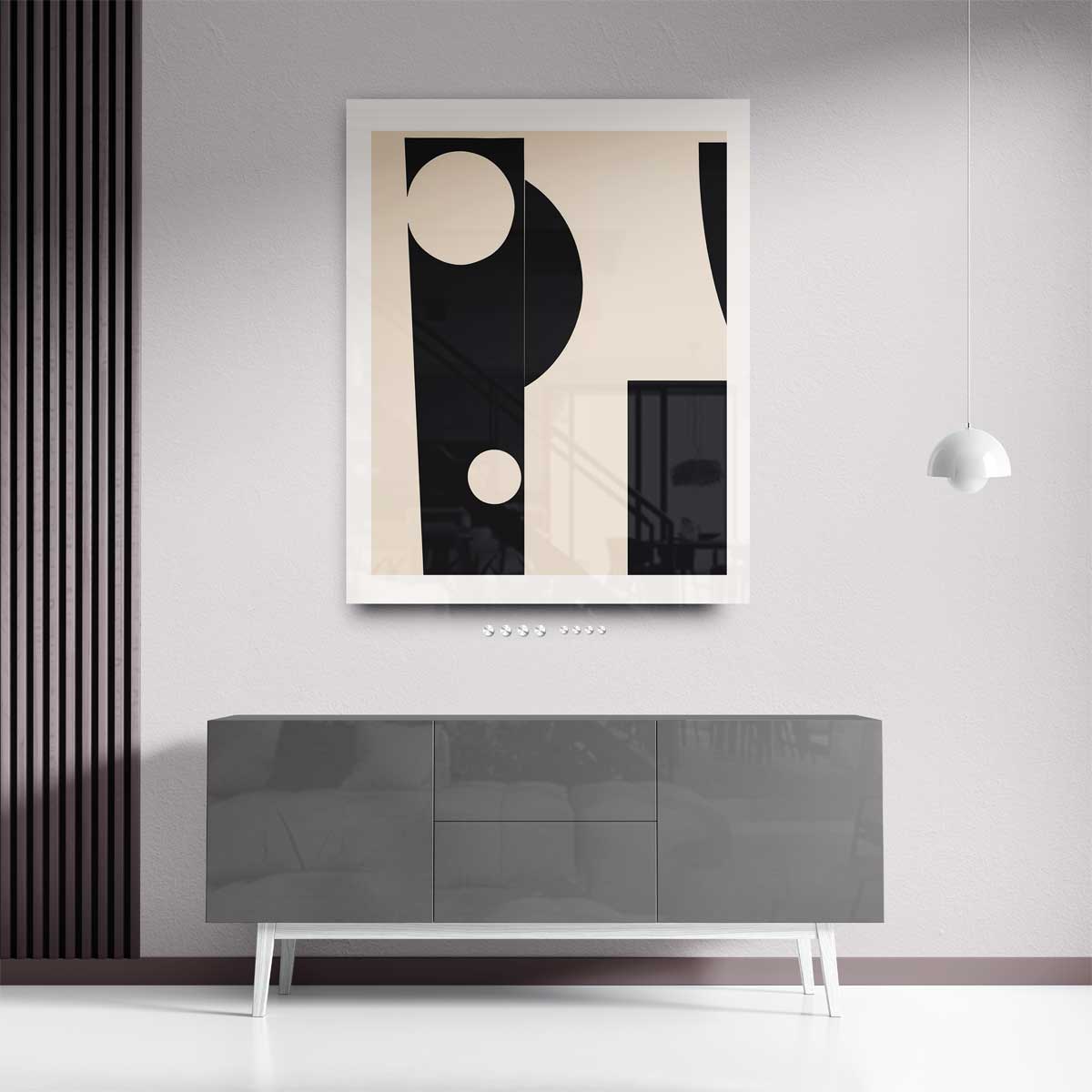 Stijlvolle Geometrie Poster – plexiglas kunstwerk als wanddecoratie