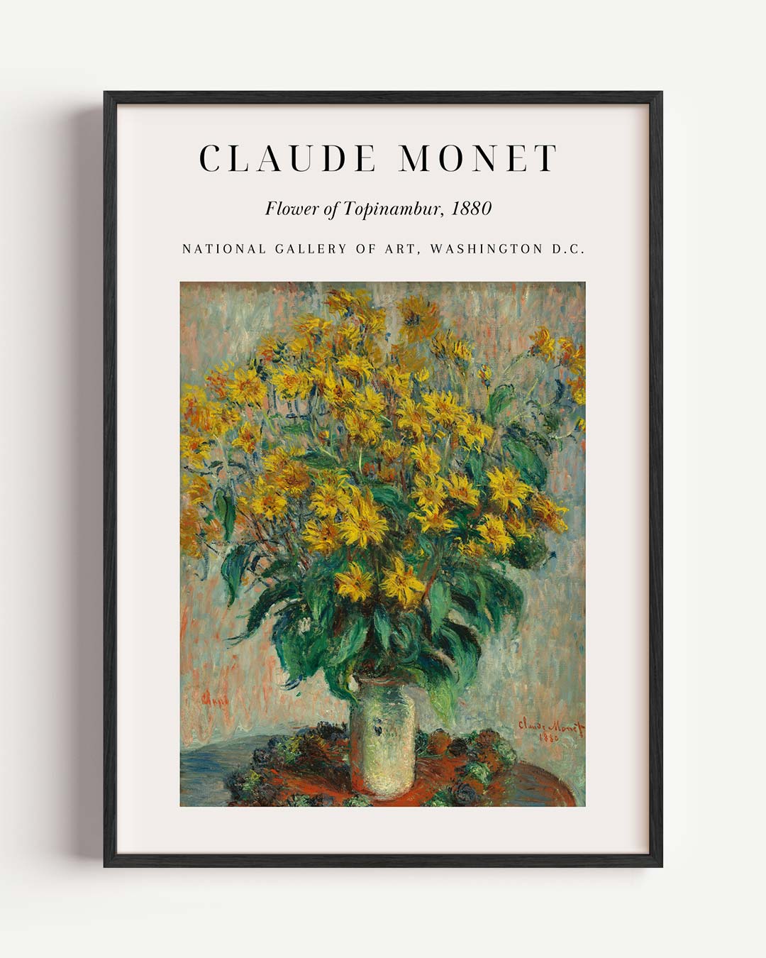 Monet's Bloemenpracht – Popart en Streetart portret poster als wanddecoratie
