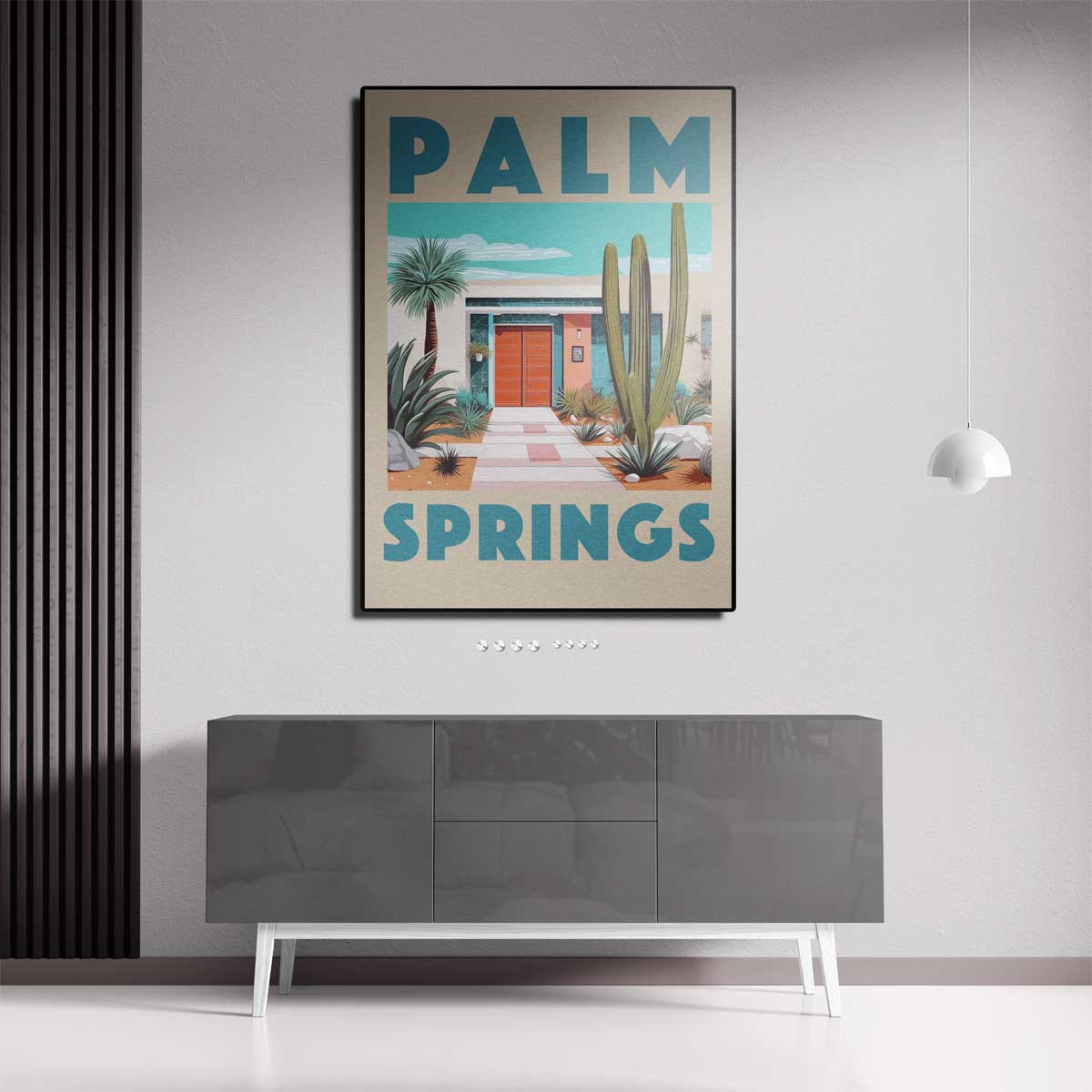 Palm Springs Retro – staand kunstwerk voor modern interieur