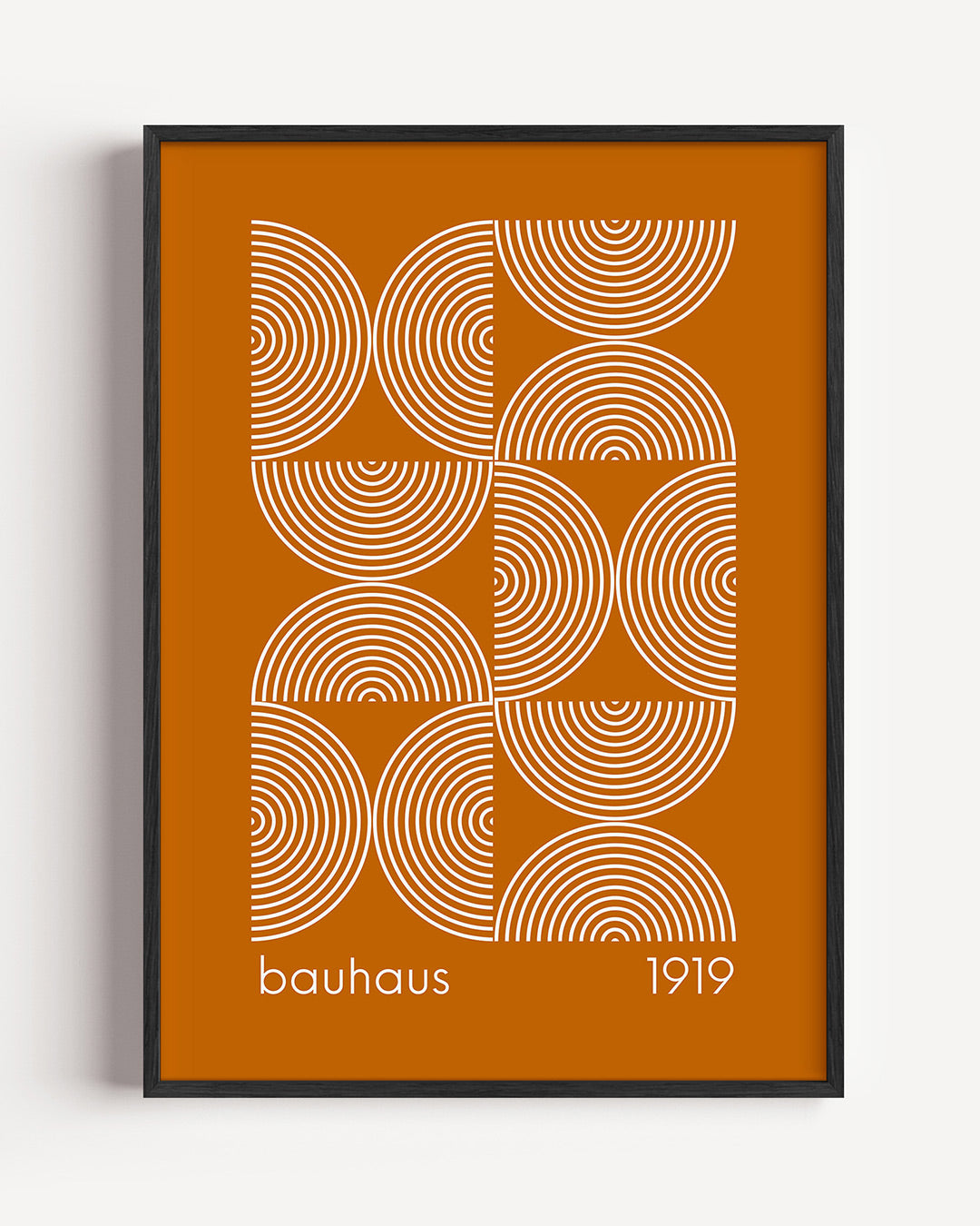 Cirkelpatroon ritme – staande Bauhaus poster als wanddecoratie