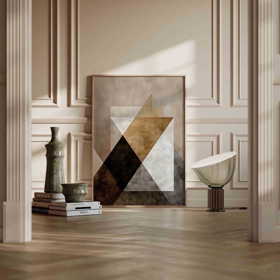 Geometrische vormen – staande abstracte wanddecoratie van WallArtistic