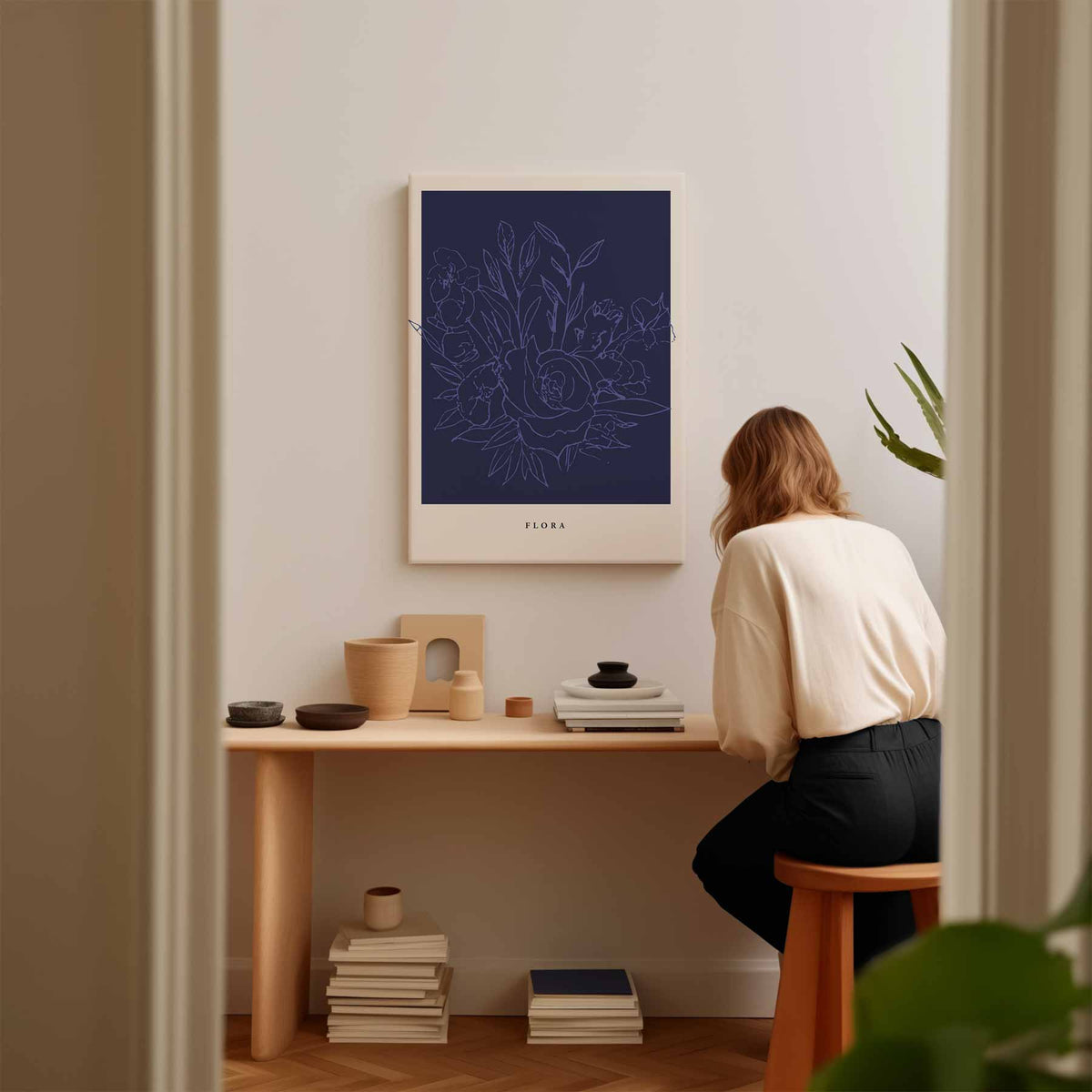 Flora – modern portret kunstwerk van WallArtistic