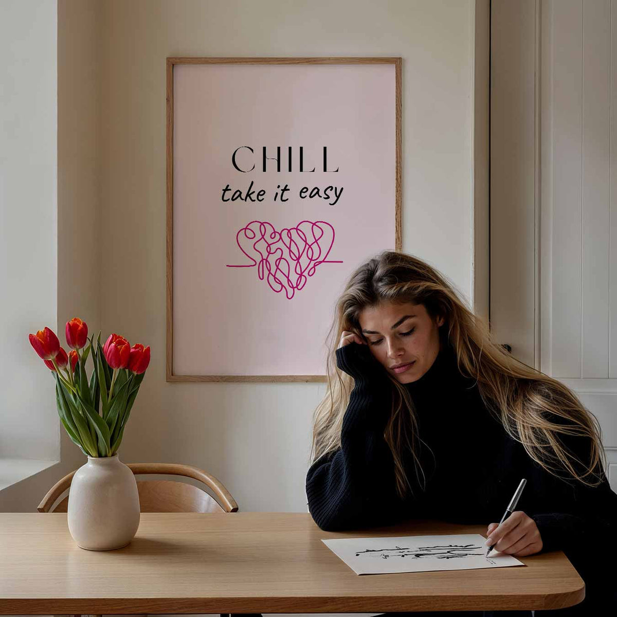 Relax & Unwind – zomer poster als frisse staande wanddecoratie