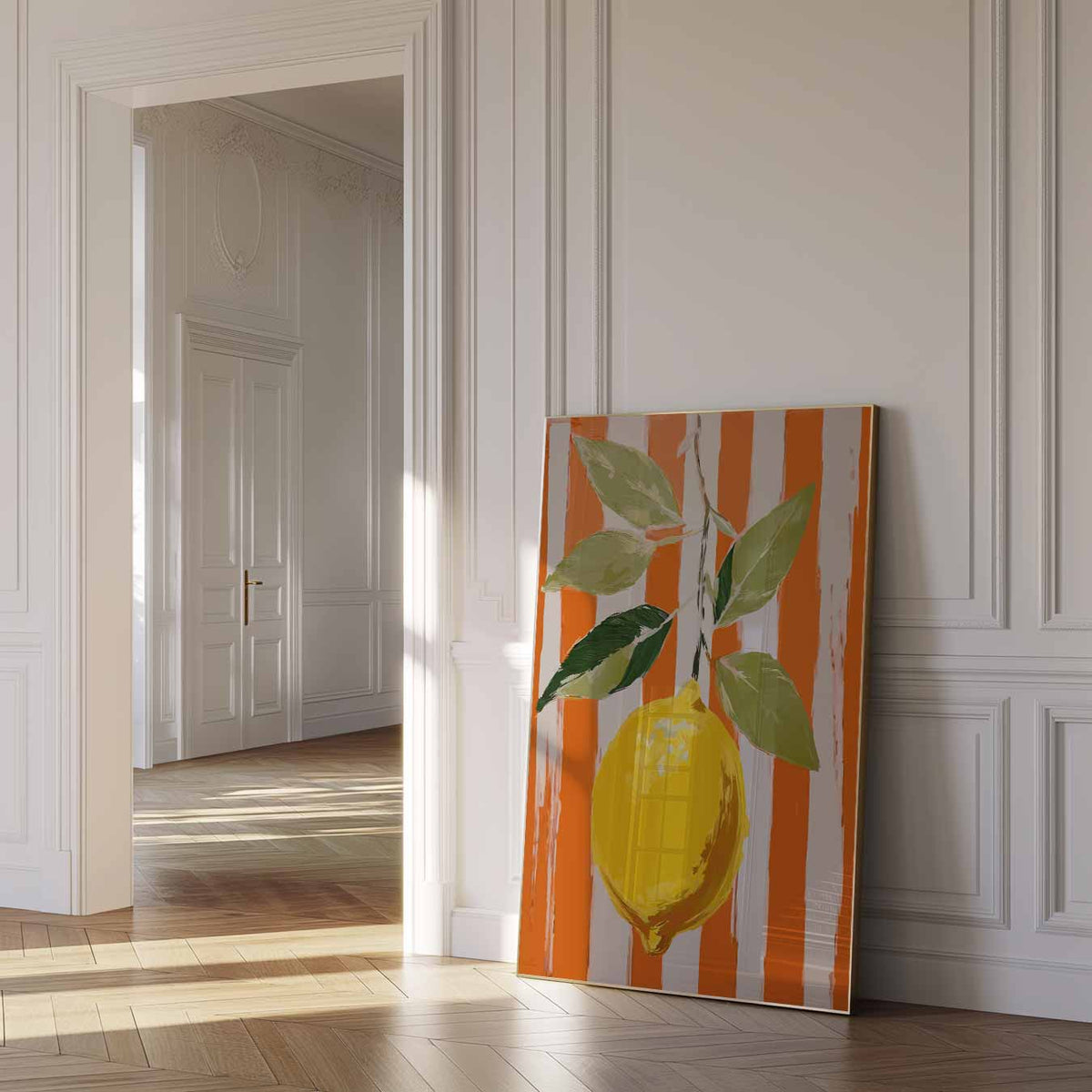 Sunny Lemon Art – zomer poster als frisse staande wanddecoratie