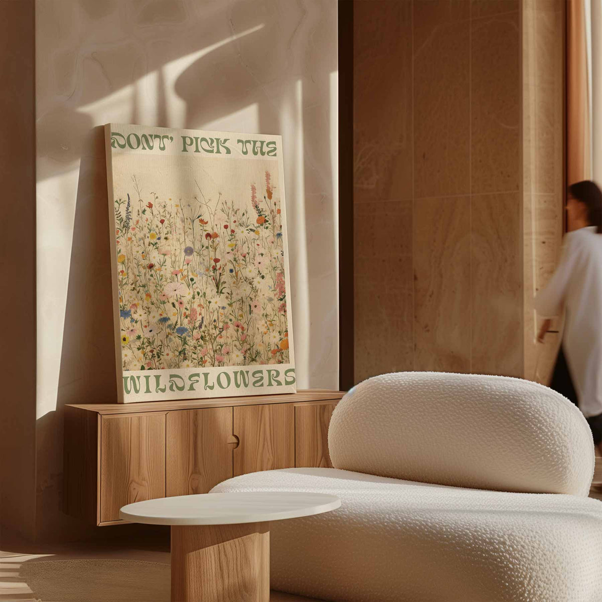 Wilde Bloemen Velden Kunstprint – modern portret kunstwerk van WallArtistic