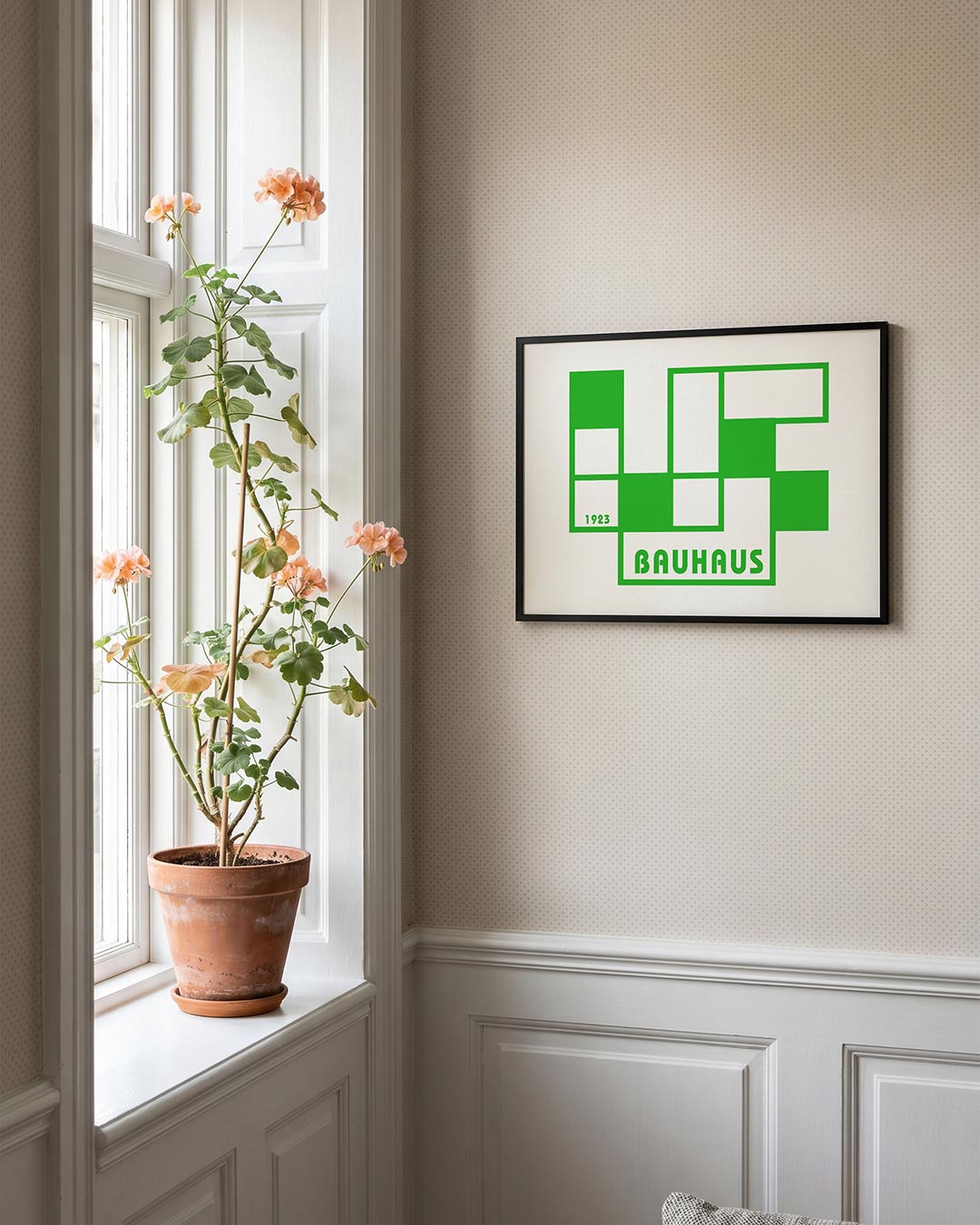 Geometrische vlakverdeling – liggende Bauhaus poster voor aan de muur