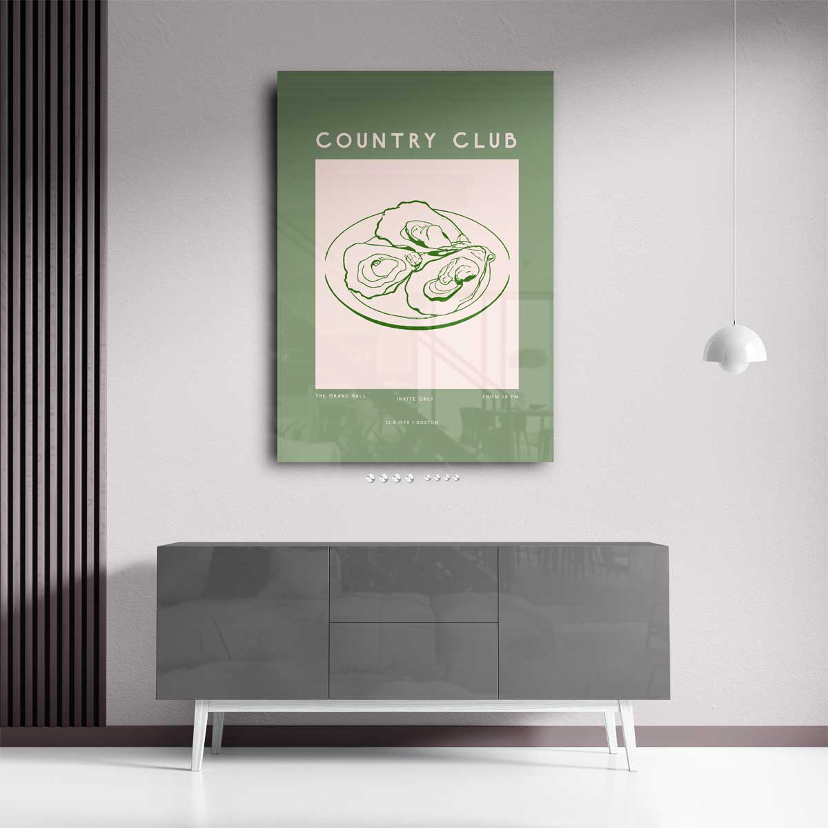 Retro Oesterfeest Poster – staand kunstwerk voor modern interieur