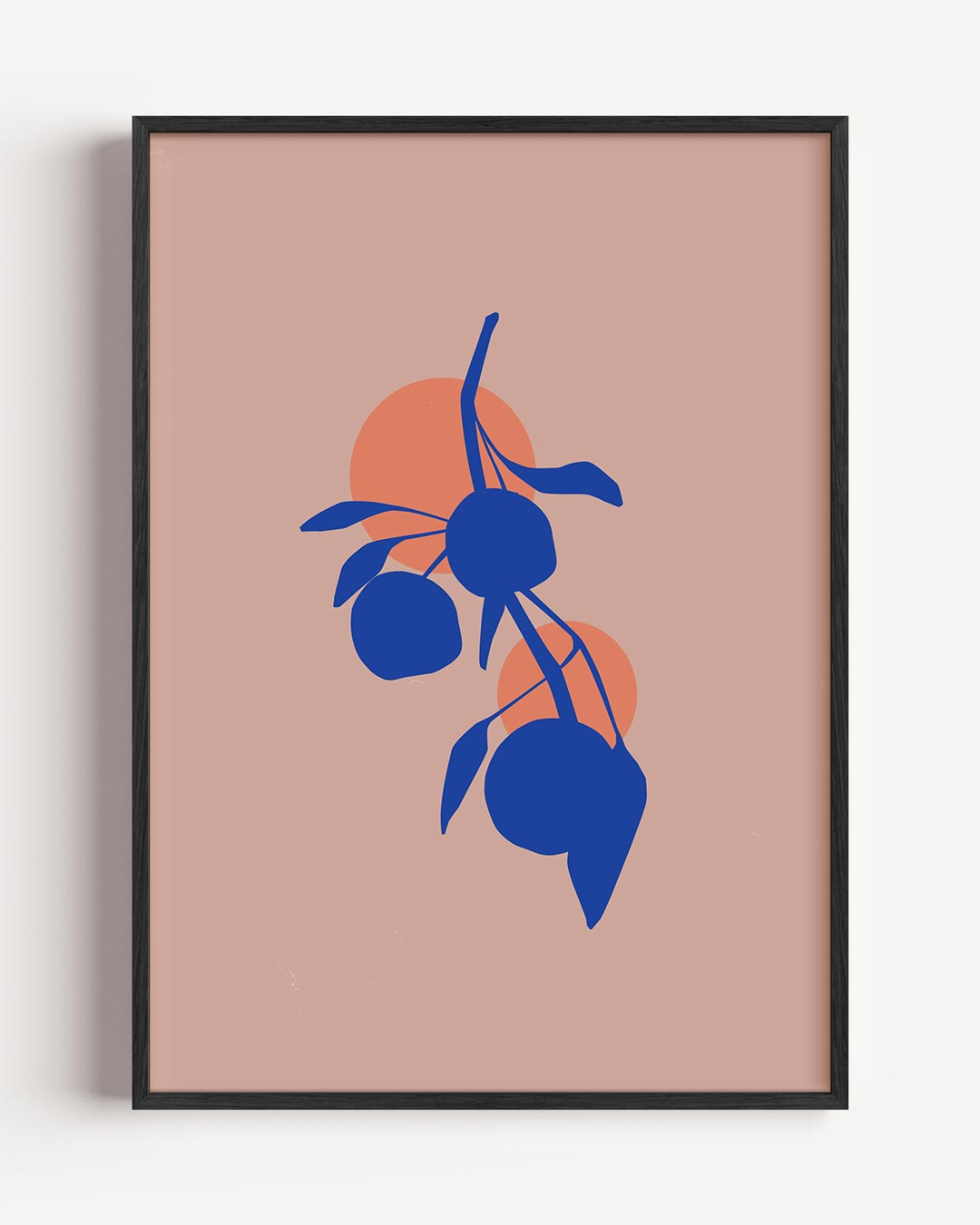Moderne Fruit Silhouet – bloemen portret poster als wanddecoratie