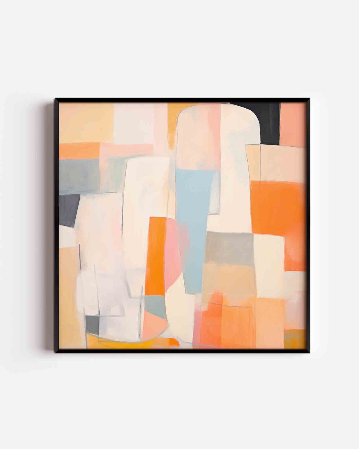 Abstracte vormen – kleurrijke illustratie poster als wanddecoratie