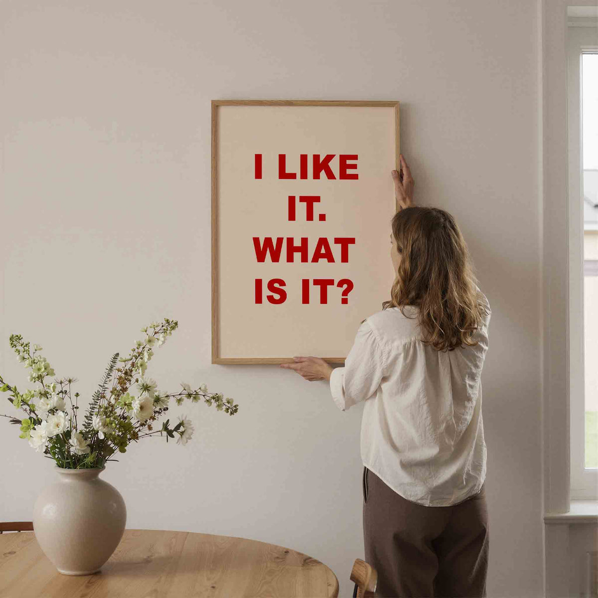 I like it tekst – rustige wandkunst als portret poster