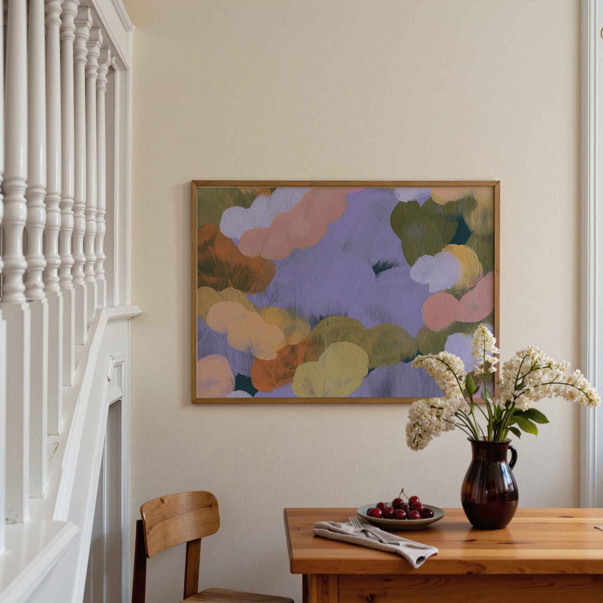 Abstracte wolken – artistieke poster in liggend formaat
