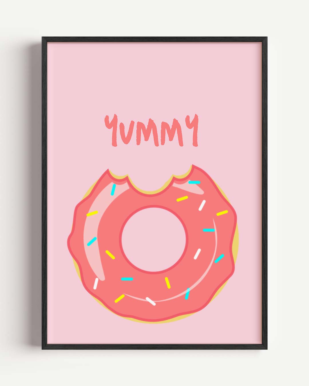 Donut Delight – zomer portret poster als wanddecoratie