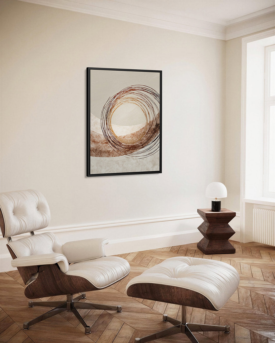 Cirkelvormige lijnen – decoratief kunstwerk voor aan de muur