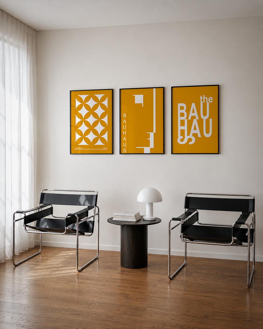 Vormritme en kleur posterset – derde productweergave – deze posterset in drie delen toont een ritmisch patroon van