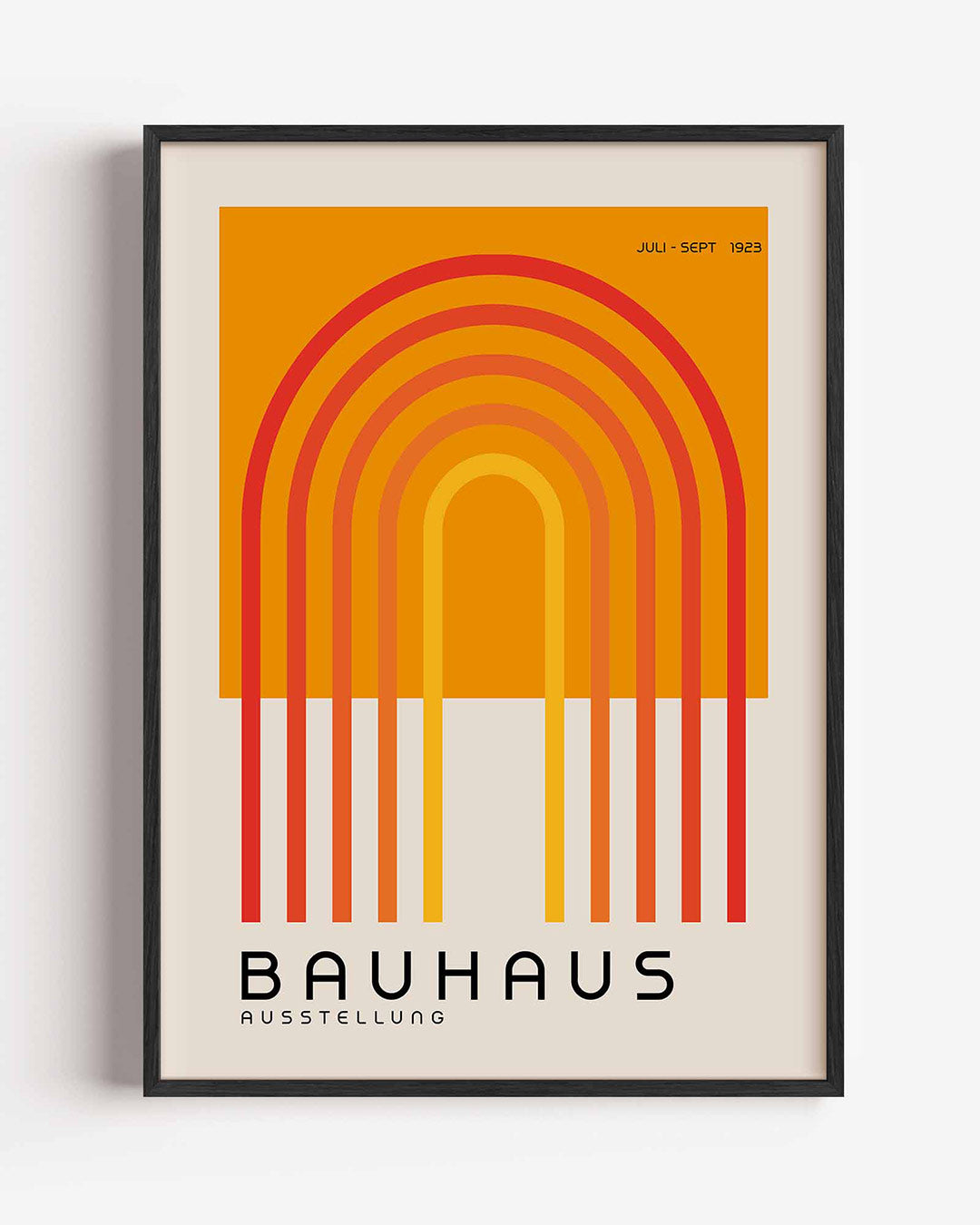 Kleurvlakken en lijnen – staande Bauhaus poster als wanddecoratie