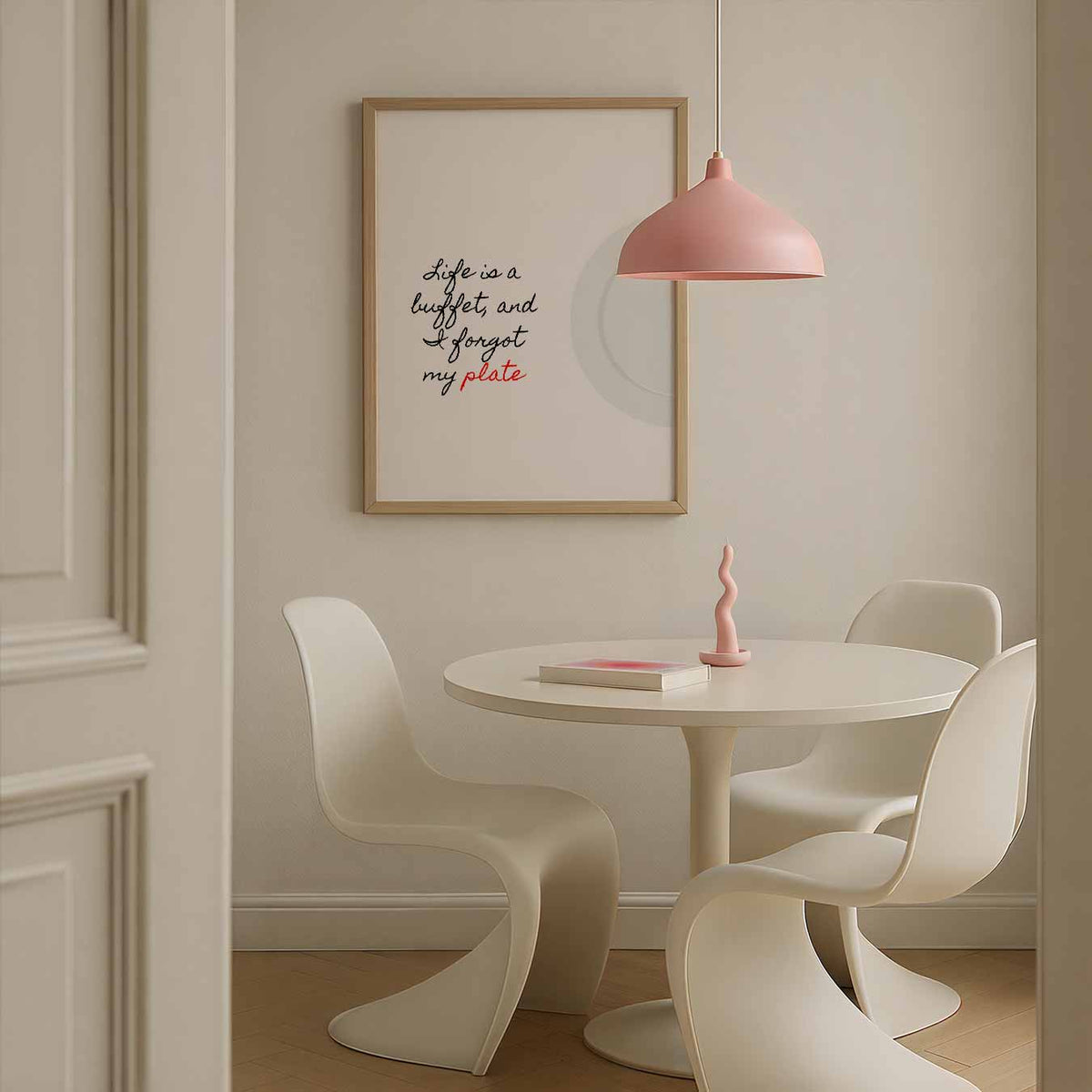 Leven is een Buffet – culinaire wandkunst als portret poster